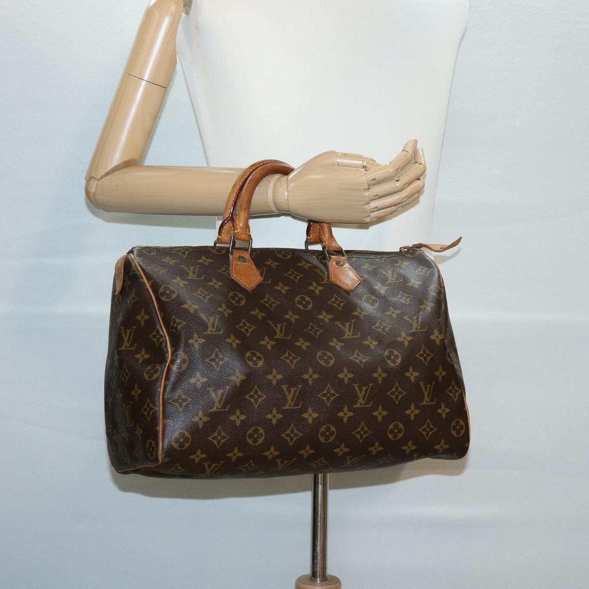 LOUIS VUITTON Monogram Speedy 35 Hand Bag M41524 LV yk5069