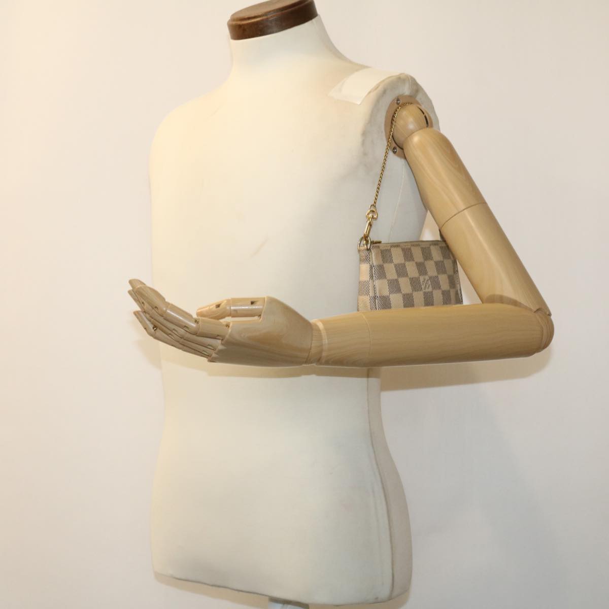 LOUIS VUITTON Damier Azur Mini Pochette Accessoires Pouch N58010 LV yk5279B