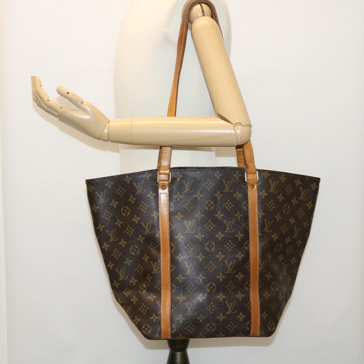 LOUIS VUITTON Monogram Sac Shopping Tote Bag M51108 LV yk6204B