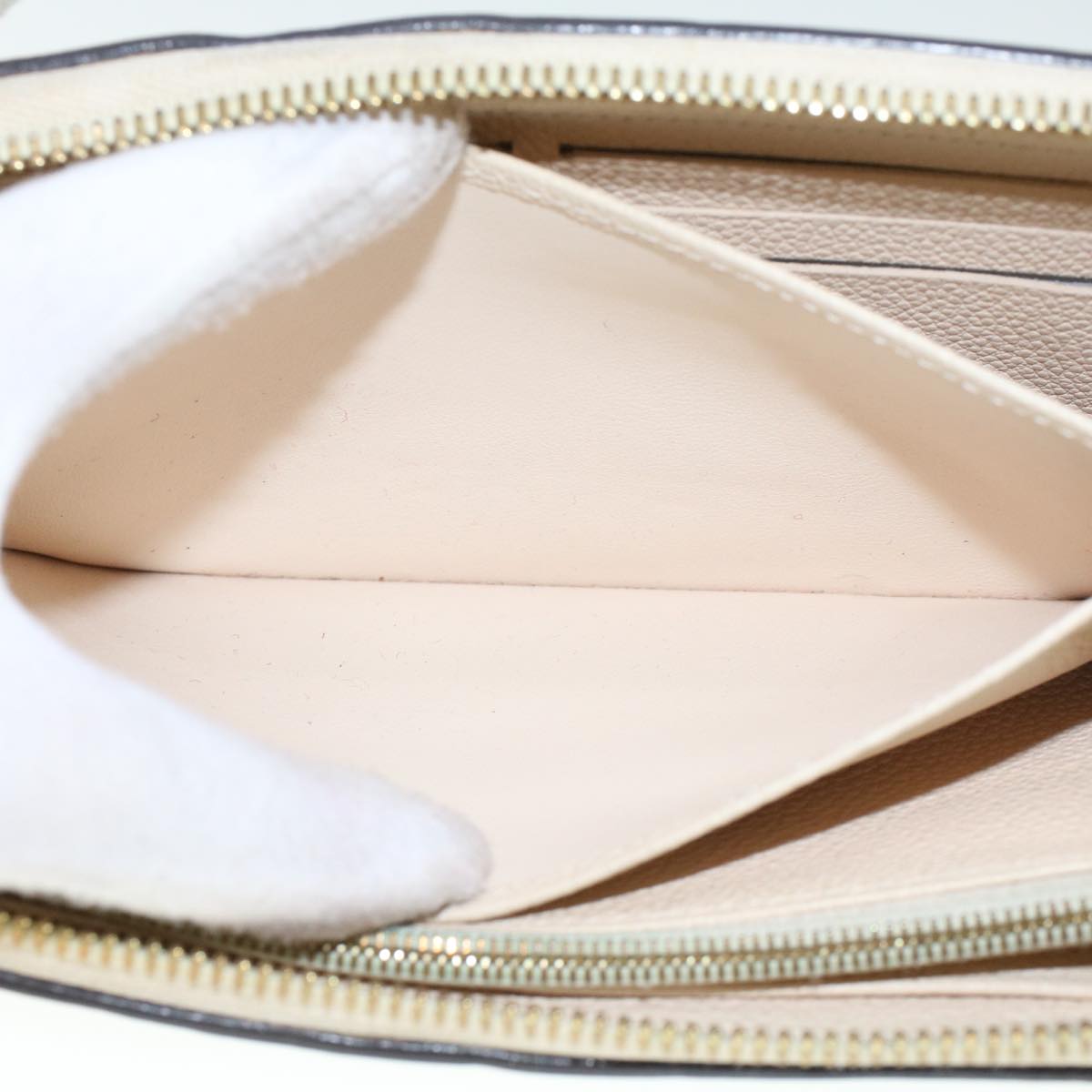 LOUIS VUITTON Monogram Empreinte Zippy Wallet White TN0146 LV yk7267