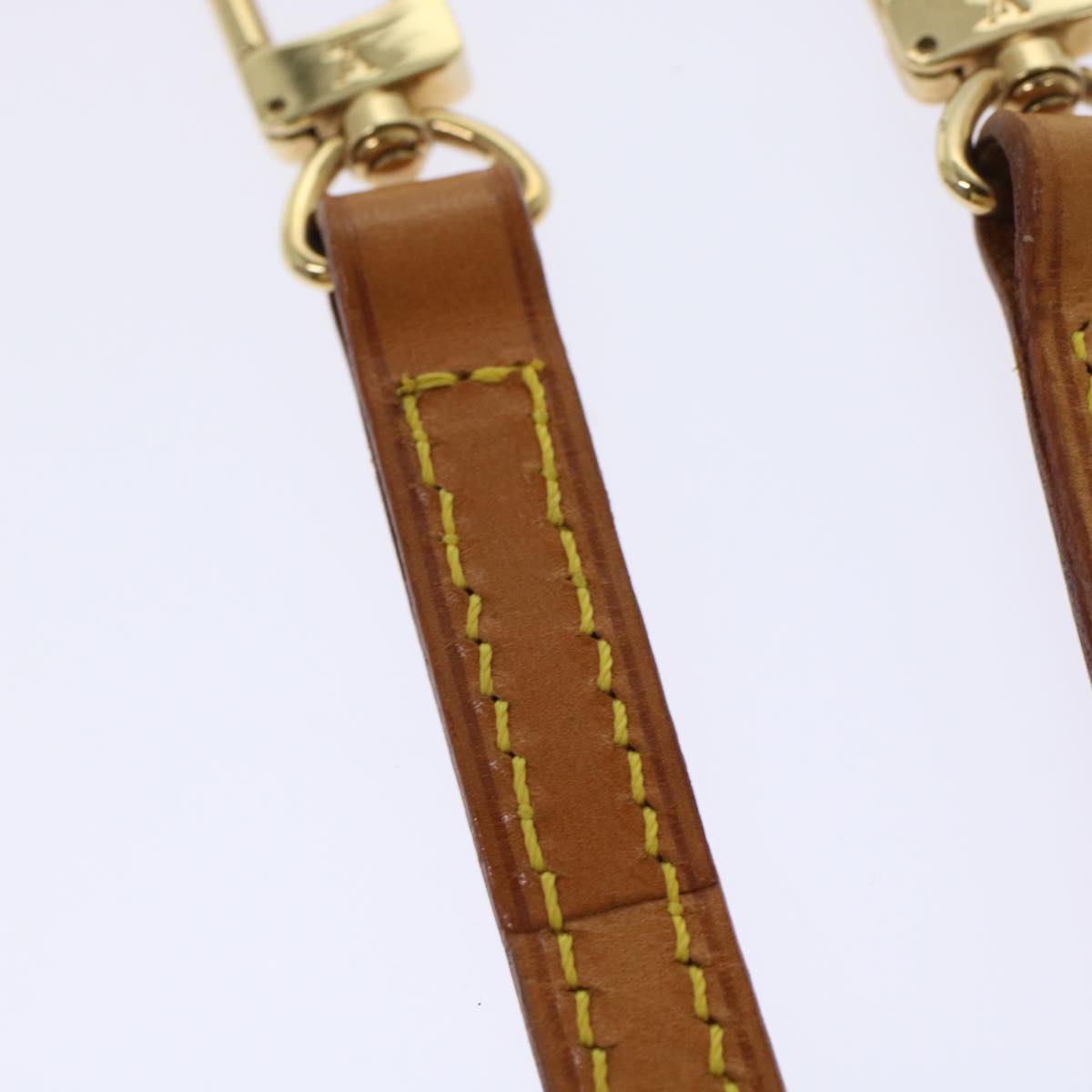 LOUIS VUITTON Shoulder Strap Leather 45.3"" Beige LV yk7456