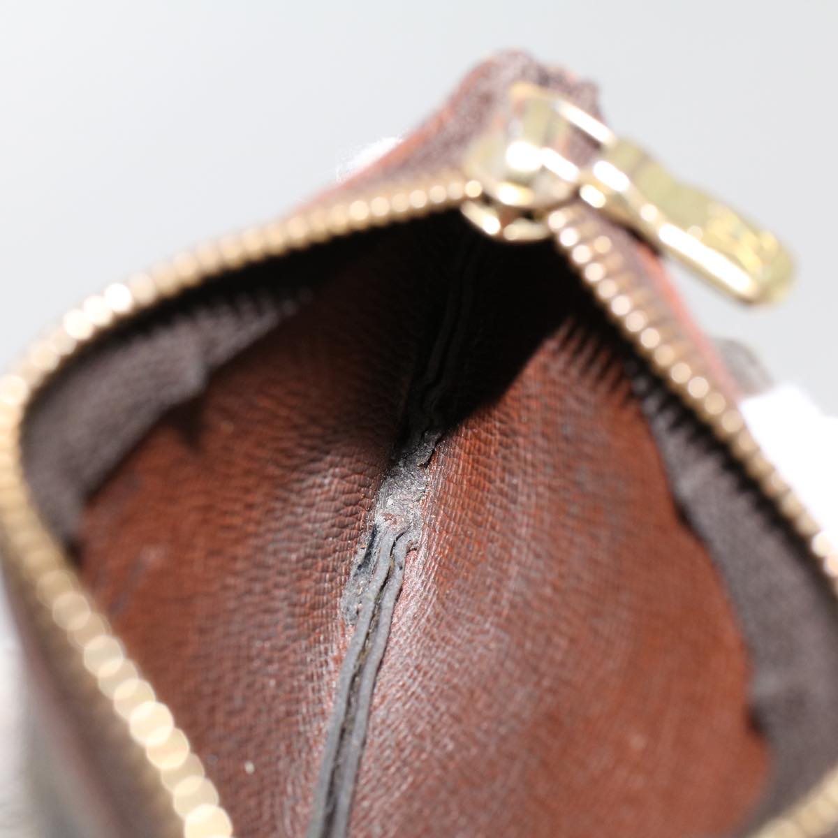 LOUIS VUITTON Monogram Pochette Cles Coin Purse M62650 LV yk7484