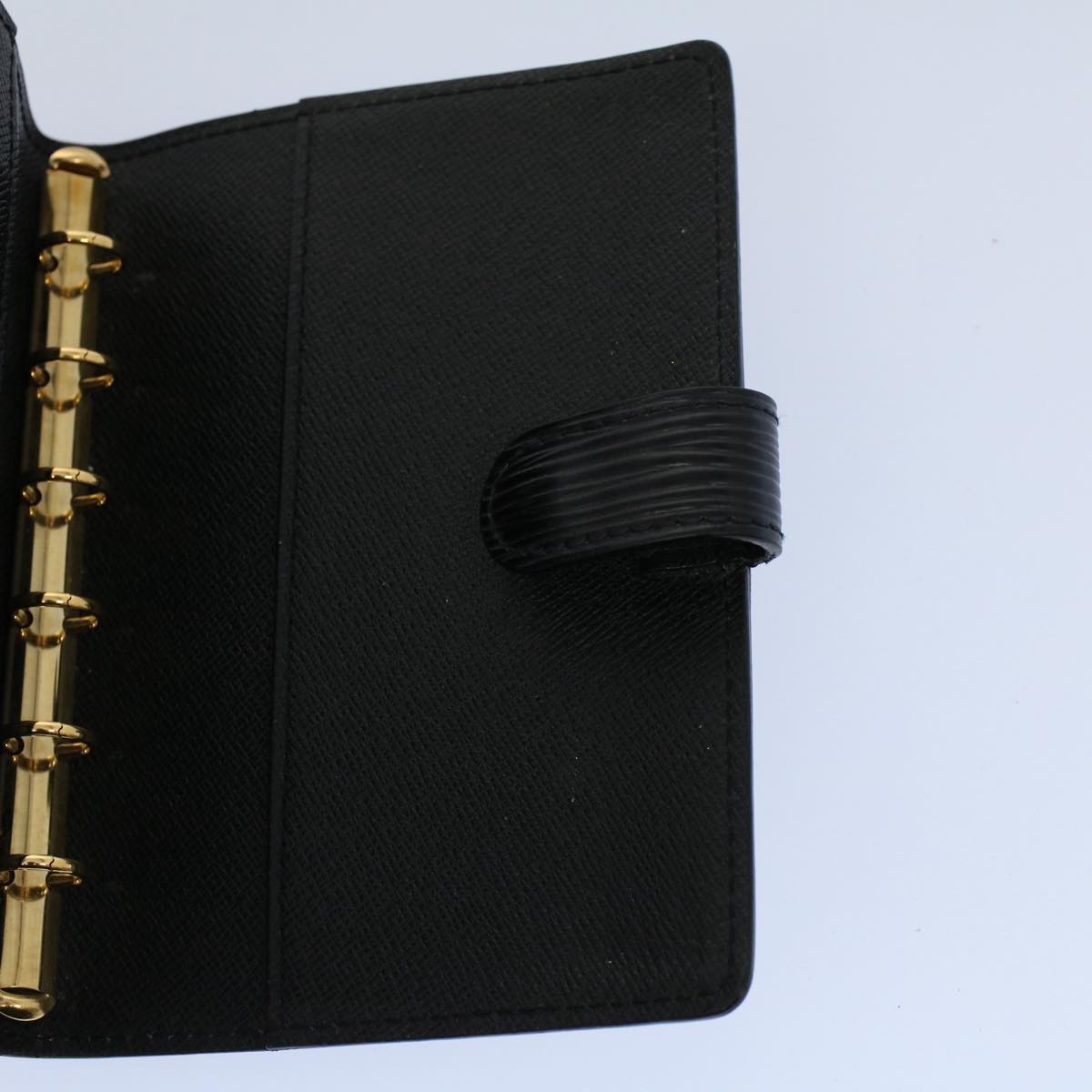 LOUIS VUITTON Epi Agenda PM Day Planner Cover Black R20052 LV yk8539