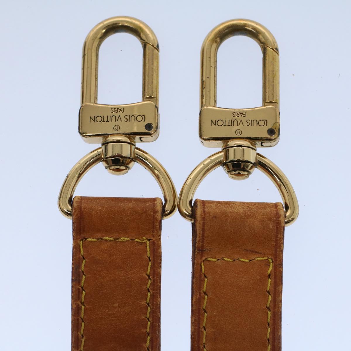LOUIS VUITTON Adjustable Shoulder Strap Leather 31.9""-39"" Beige LV yk8560