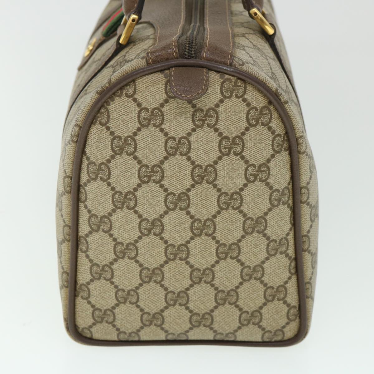 Luxury Gucci GG Canvas Web Sherry Line Boston Bag Beige Red Green 40 02 007 8731