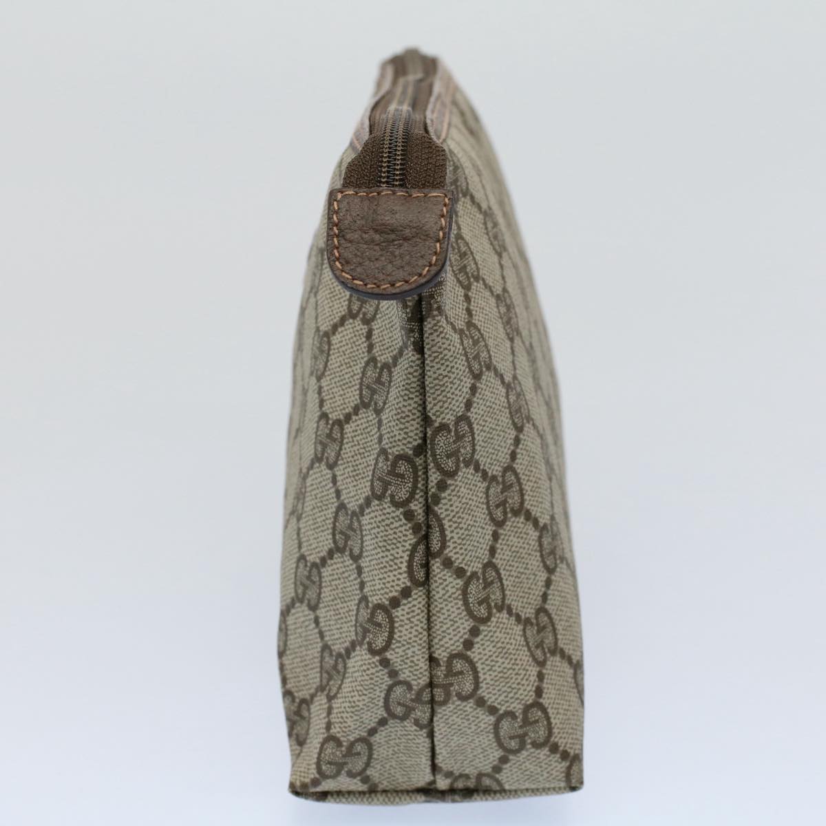 Luxury Gucci GG Canvas Pouch PVC Leather Beige 014 115 6088 9411 8737
