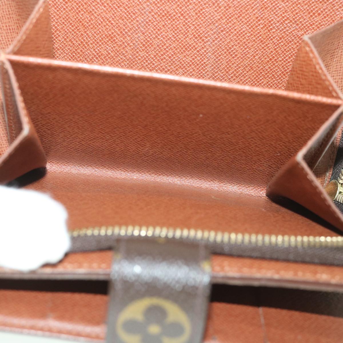 LOUIS VUITTON Monogram Porte Papier Zip Wallet M61207 LV yk8885
