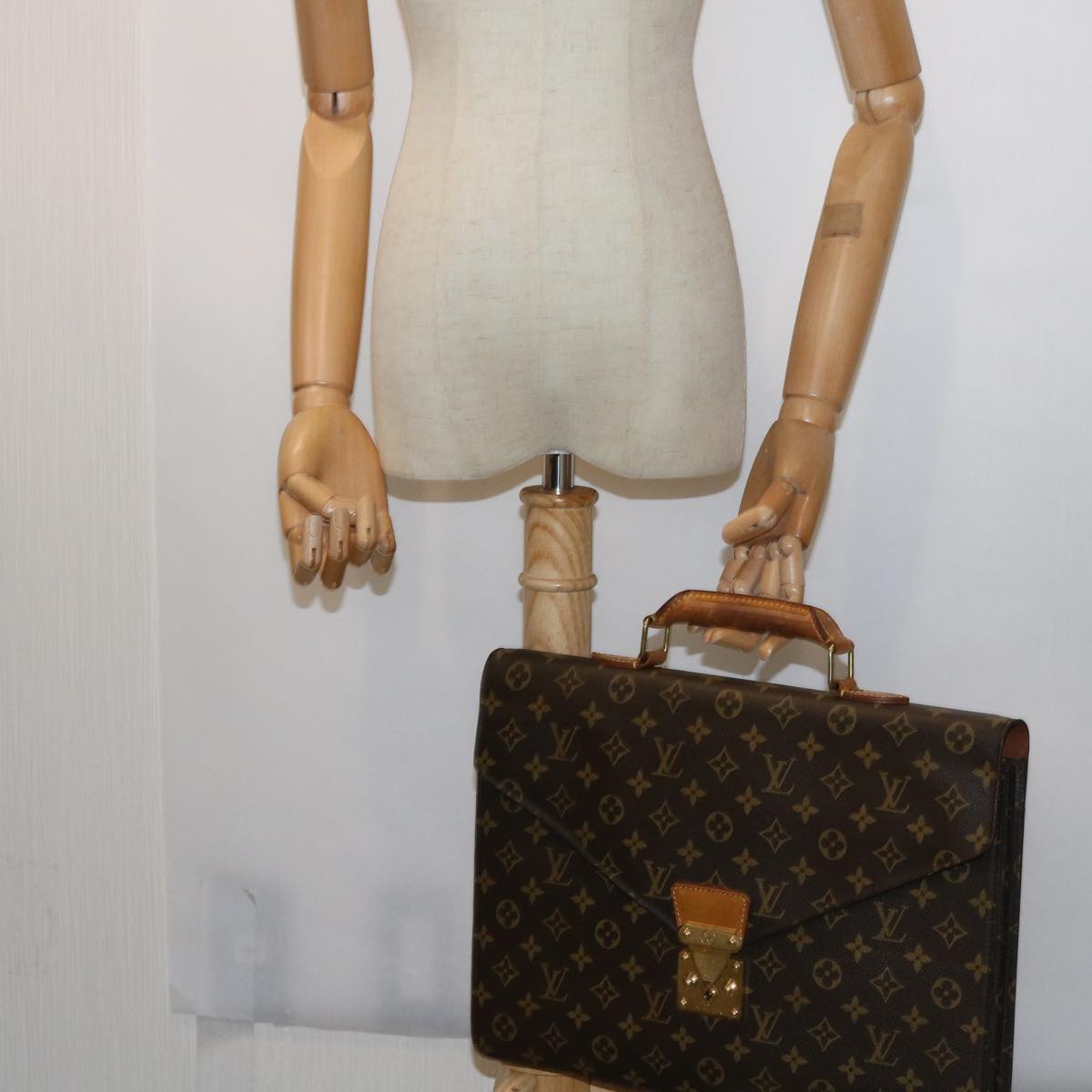 LOUIS VUITTON Monogram Serviette Conseiller Briefcase M53331 LV yk8911