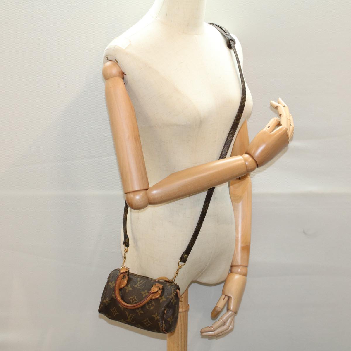 LOUIS VUITTON Monogram Mini Speedy Hand Bag 2way M41534 LV yk8981