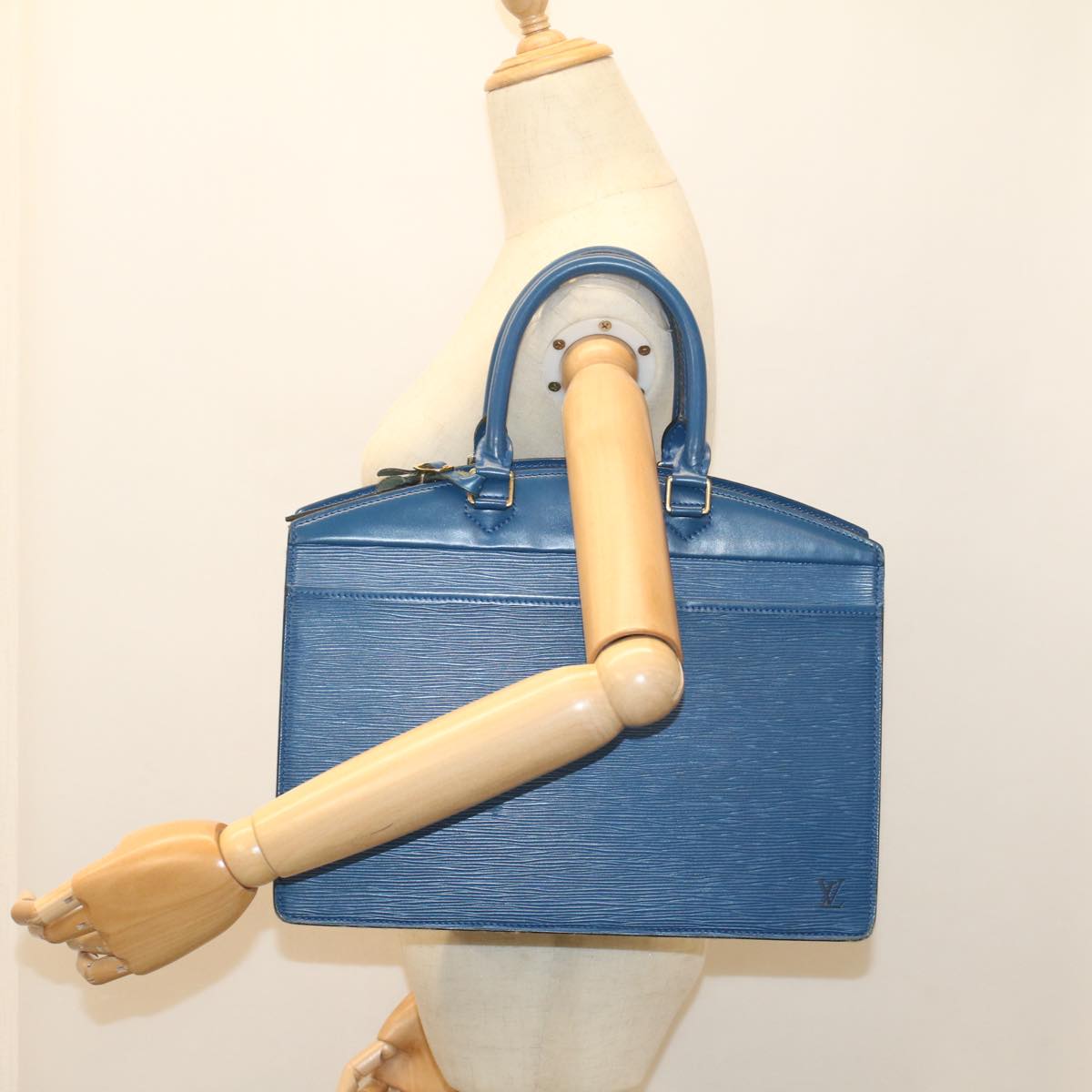 LOUIS VUITTON Epi Riviera Hand Bag Blue M48185 LV yk9039