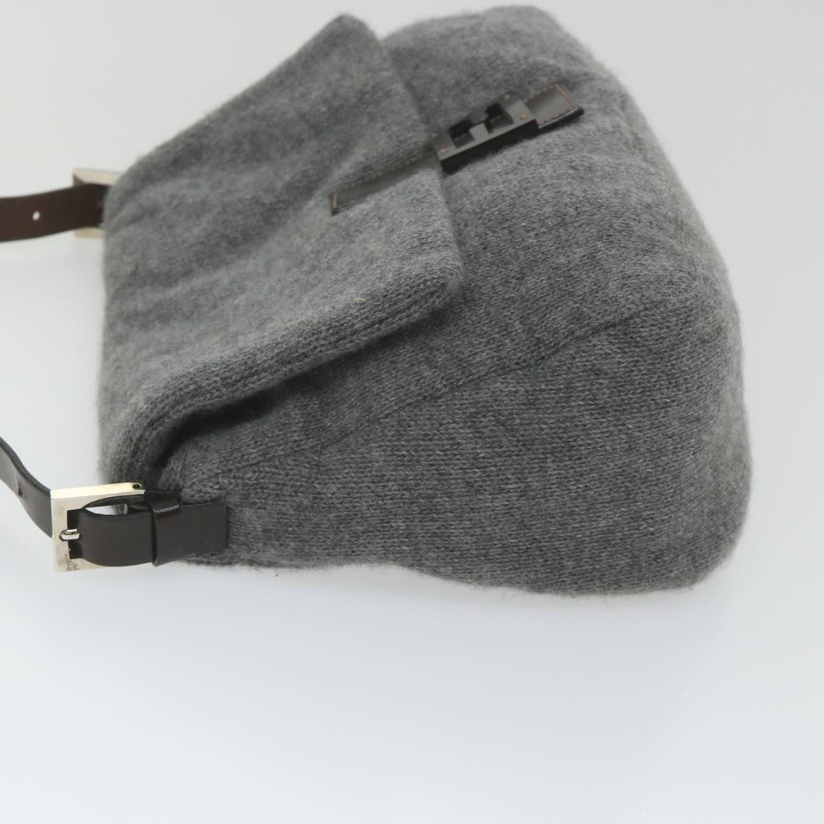 Luxury FendiMamma Baguette Shoulder Bag Wool Gray 2354 26325 099yk9247