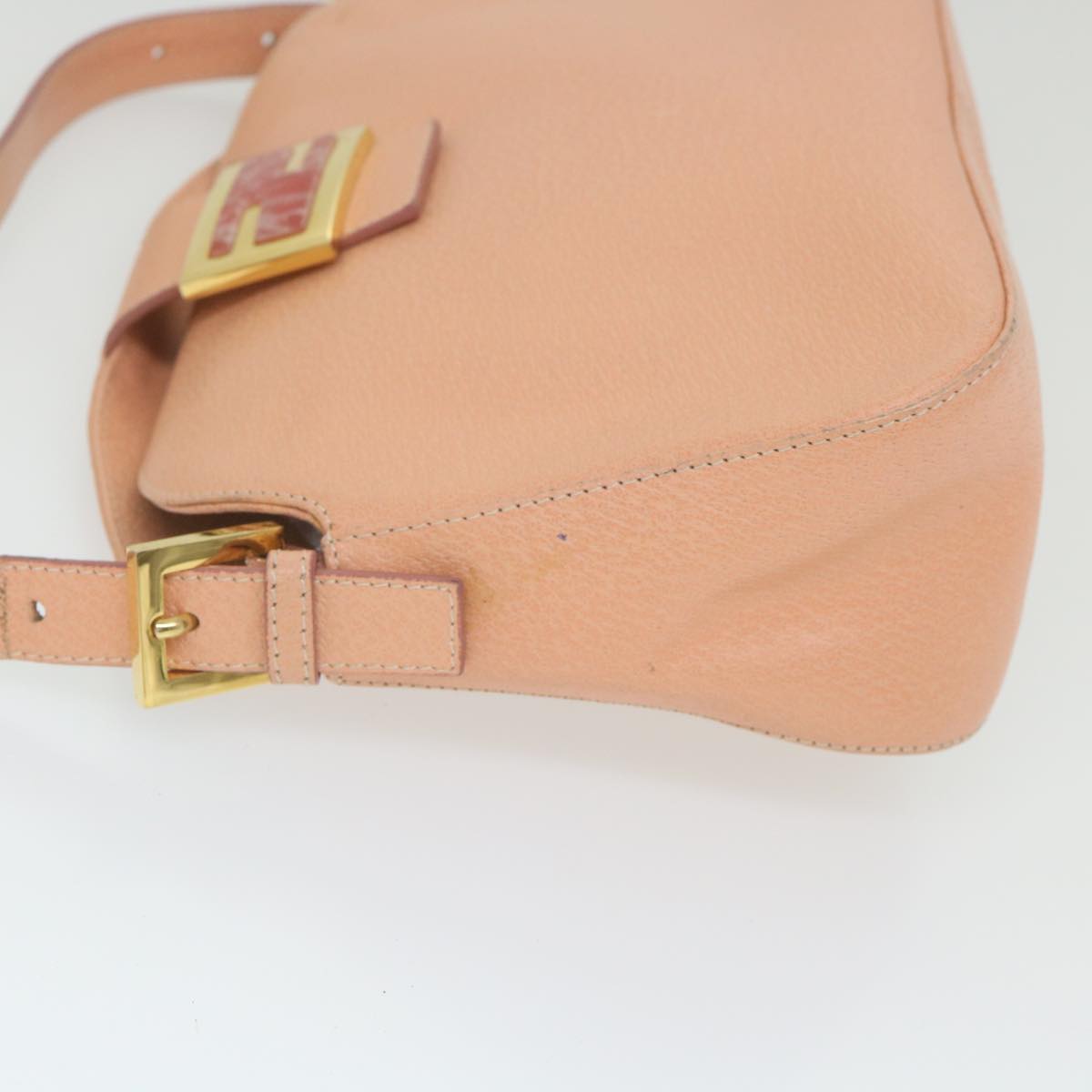 Luxury FendiMamma Baguette Shoulder Bag Leather Pink 2373 26725 018yk9474