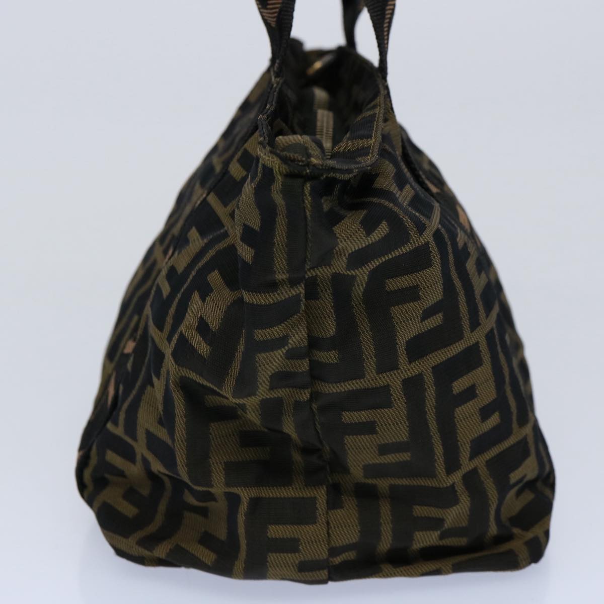 Luxury FendiZucca Canvas Hand Bag Brownyk9822