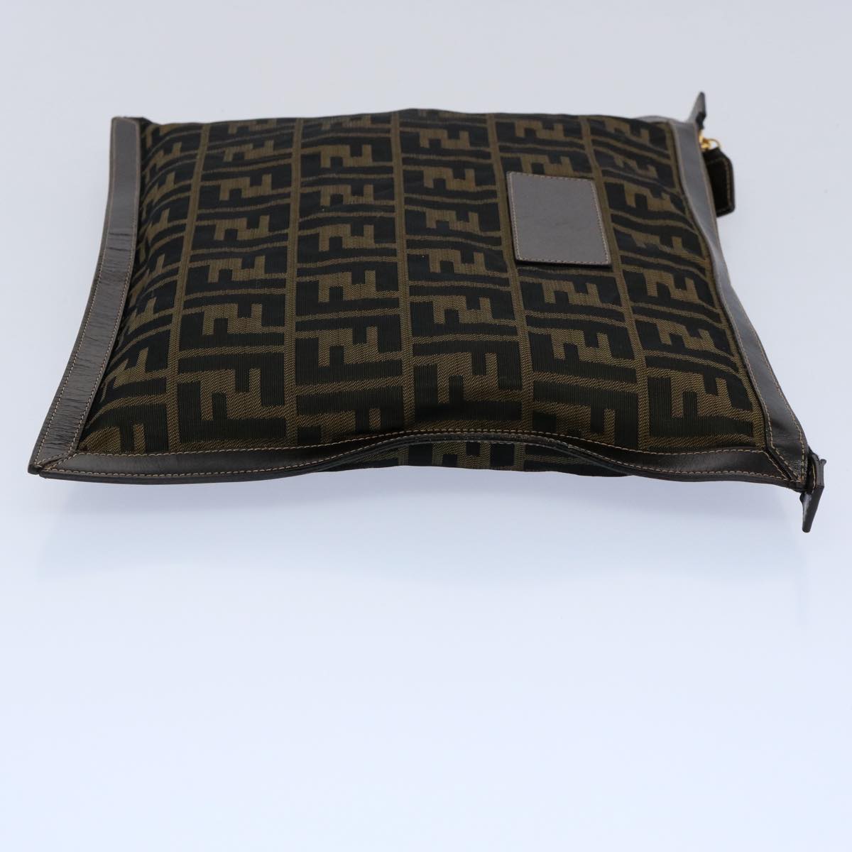 Luxury FendiZucca Canvas Clutch Bag Brownyk9827
