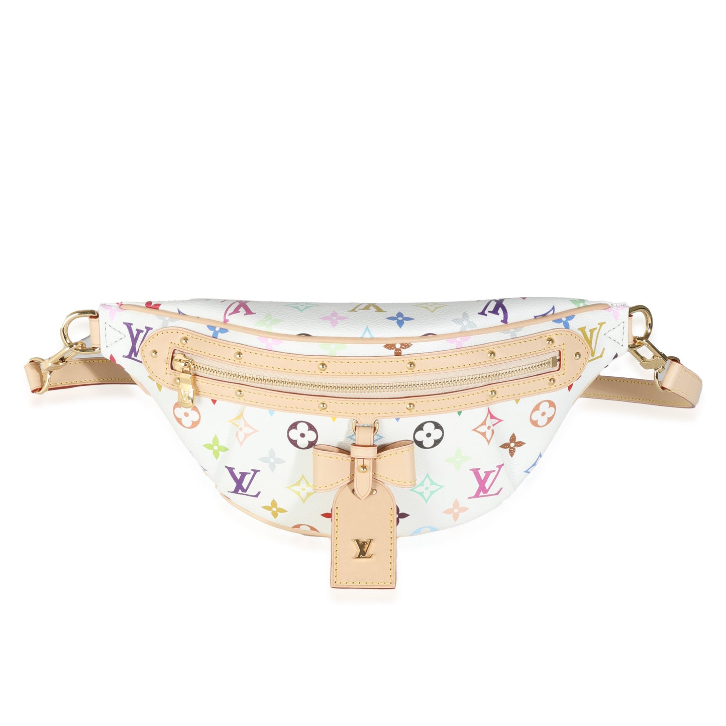 Louis Vuitton x TM White Multicolore Monogram Canvas High Rise Bumbag NM