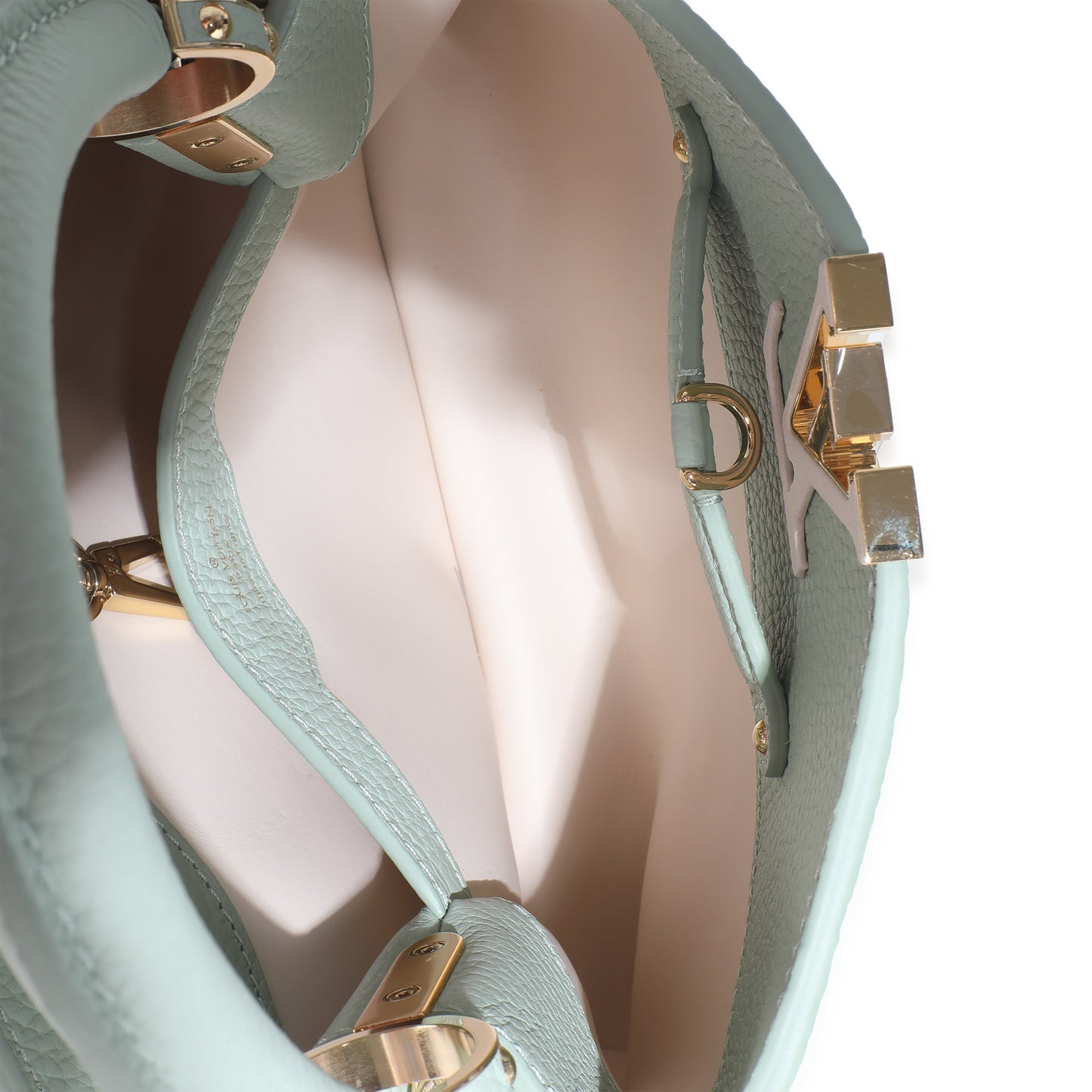 Louis Vuitton Jade Taurillon Flower Capucines BB