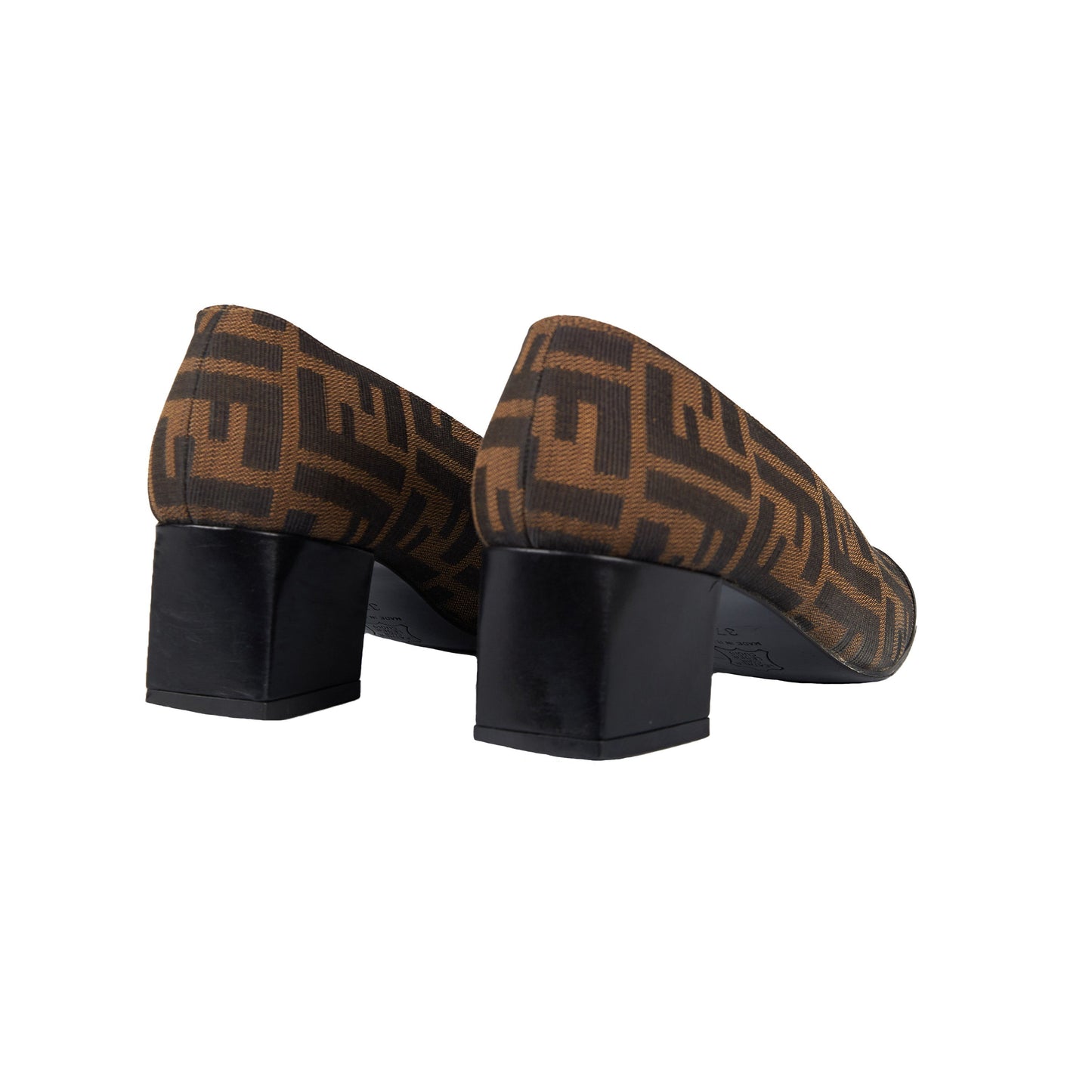 Luxury Fendi Zucca Monogram Pump Shoes - '90s