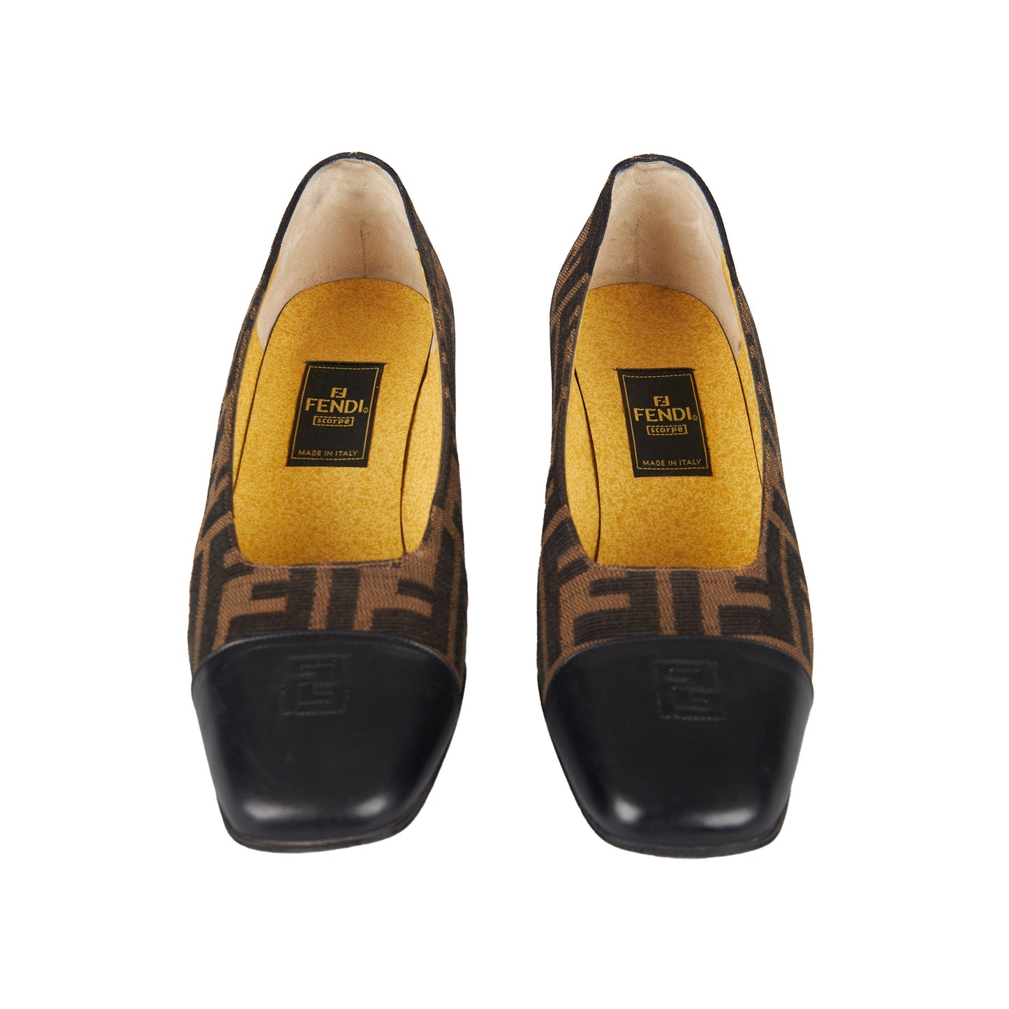 Luxury Fendi Zucca Monogram Pump Shoes - '90s
