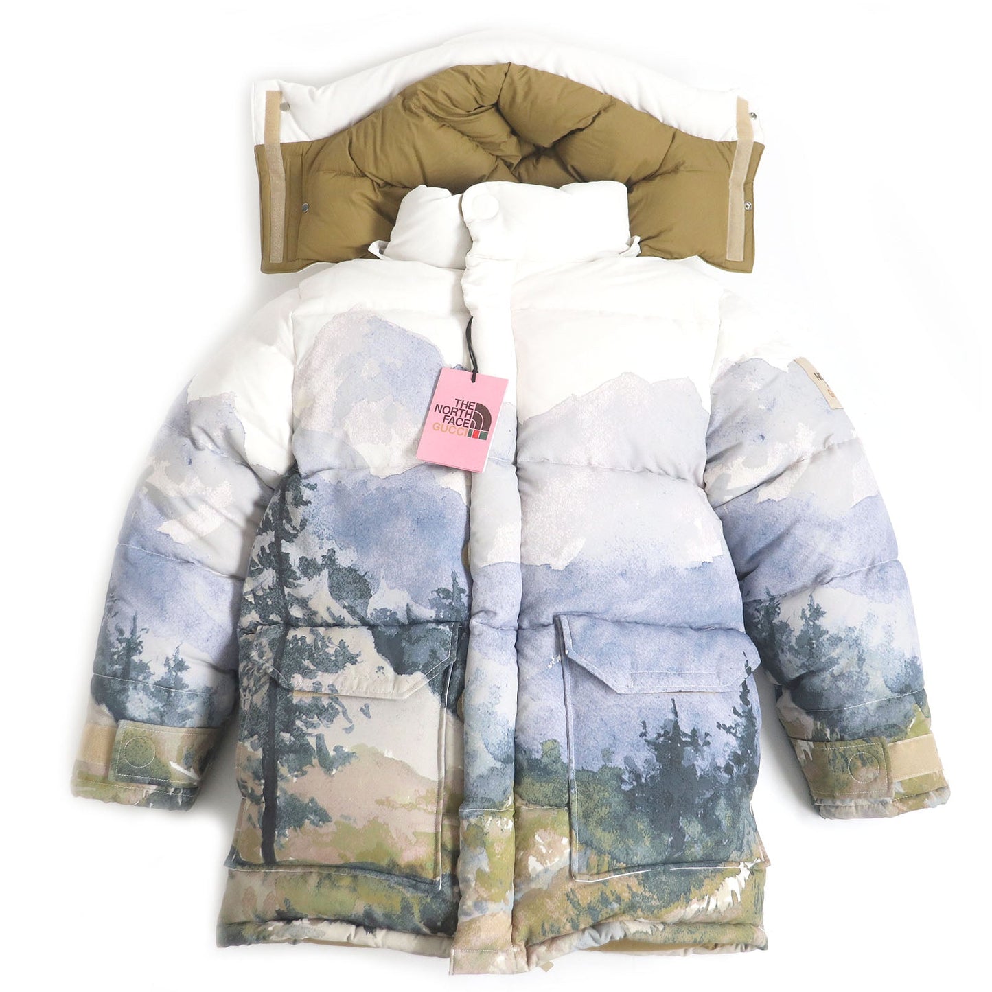 Luxury Gucci Trending 2025 Nylon Down Jacket Ivory S Men