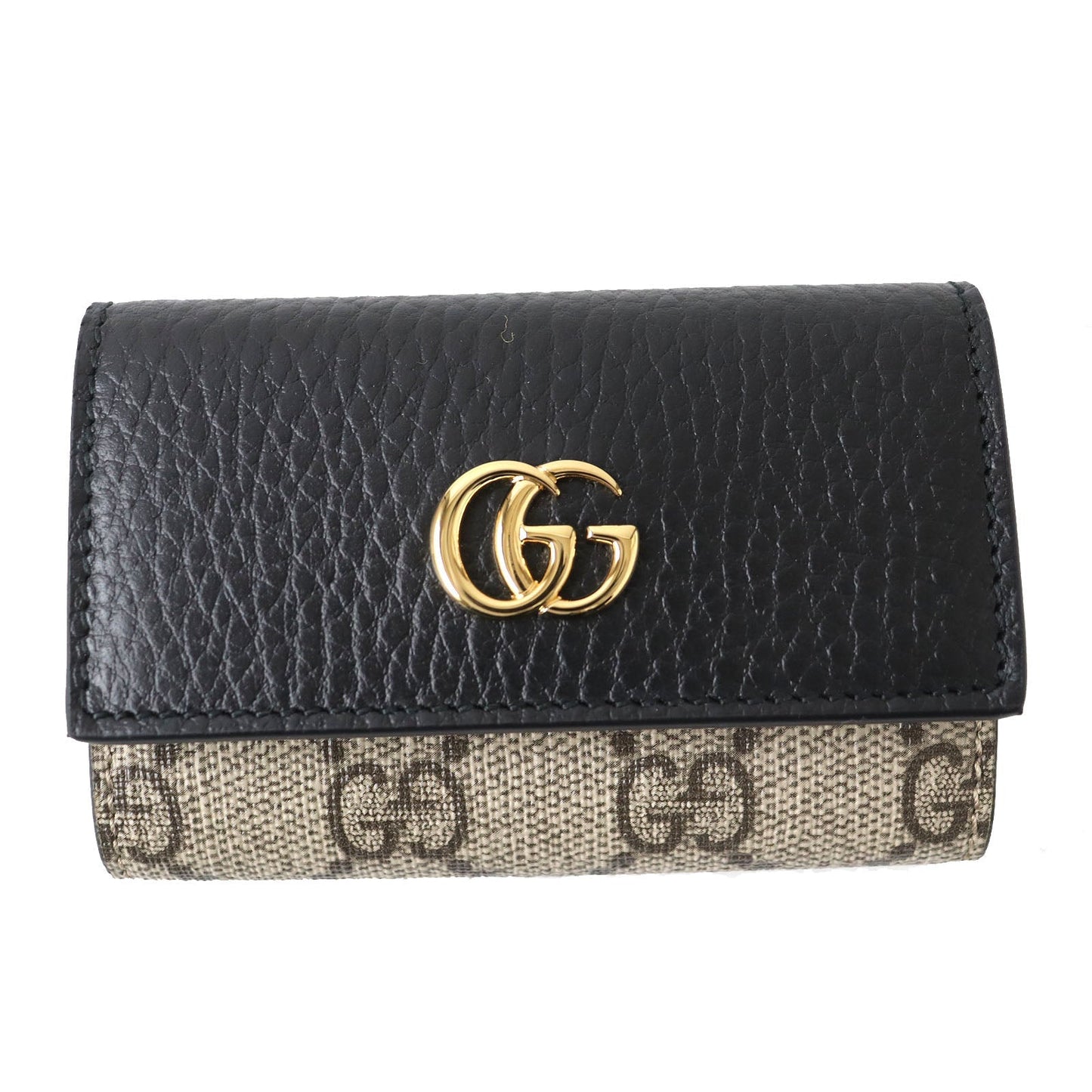Luxury Gucci Trending 2025 GG Marmont Leather Key Holder