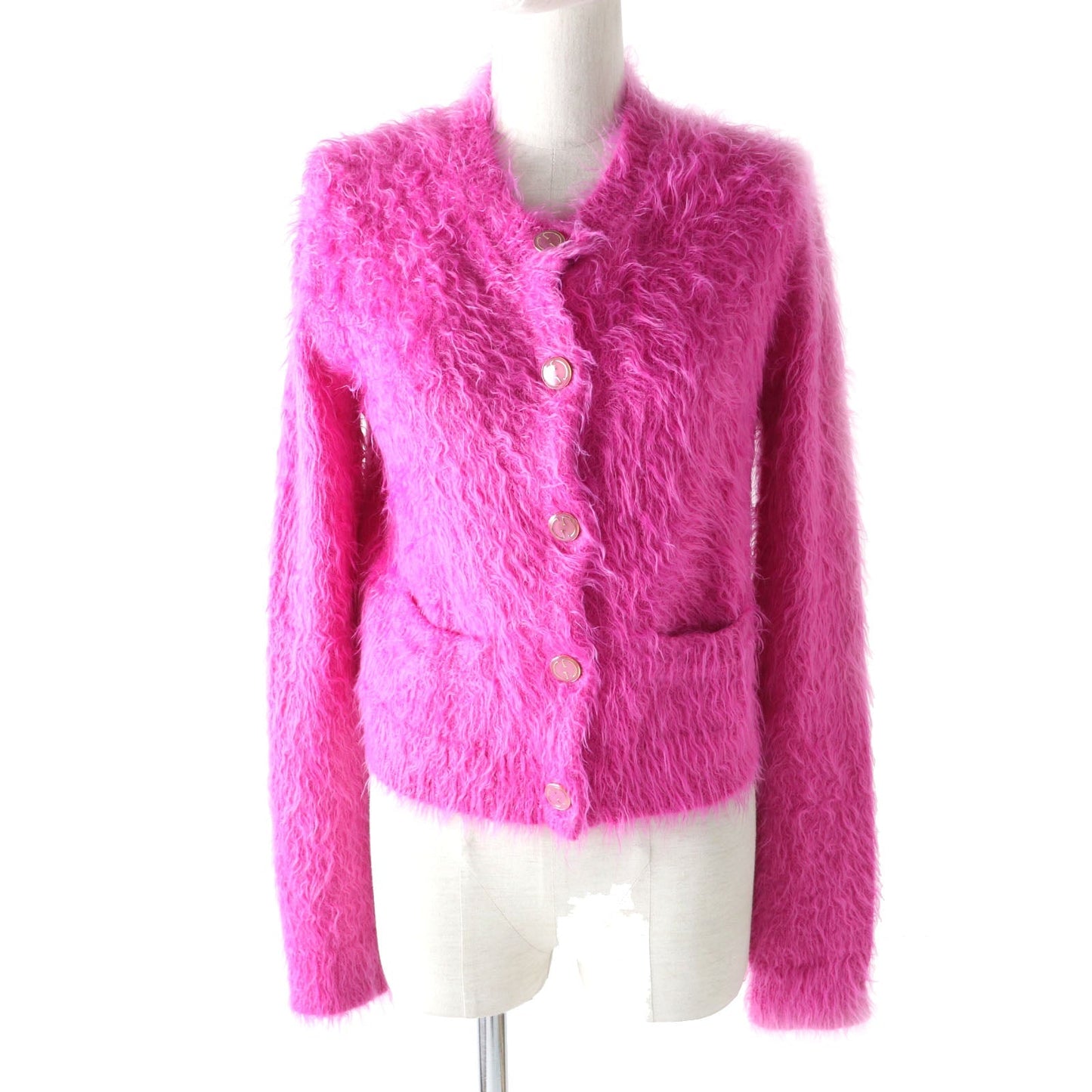 Luxury Gucci Trending 2025 GG Embroidery Logo Button Cardigan Pink S
