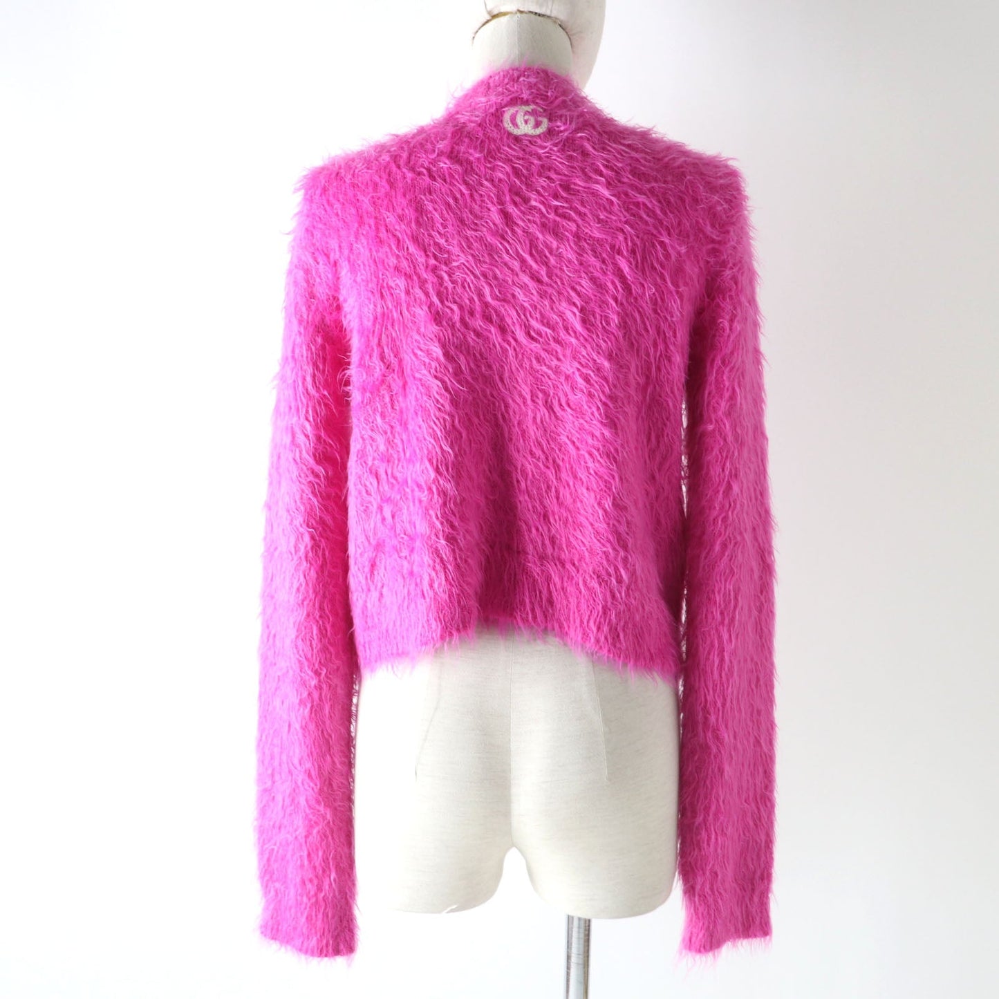 Luxury Gucci Trending 2025 GG Embroidery Logo Button Cardigan Pink S