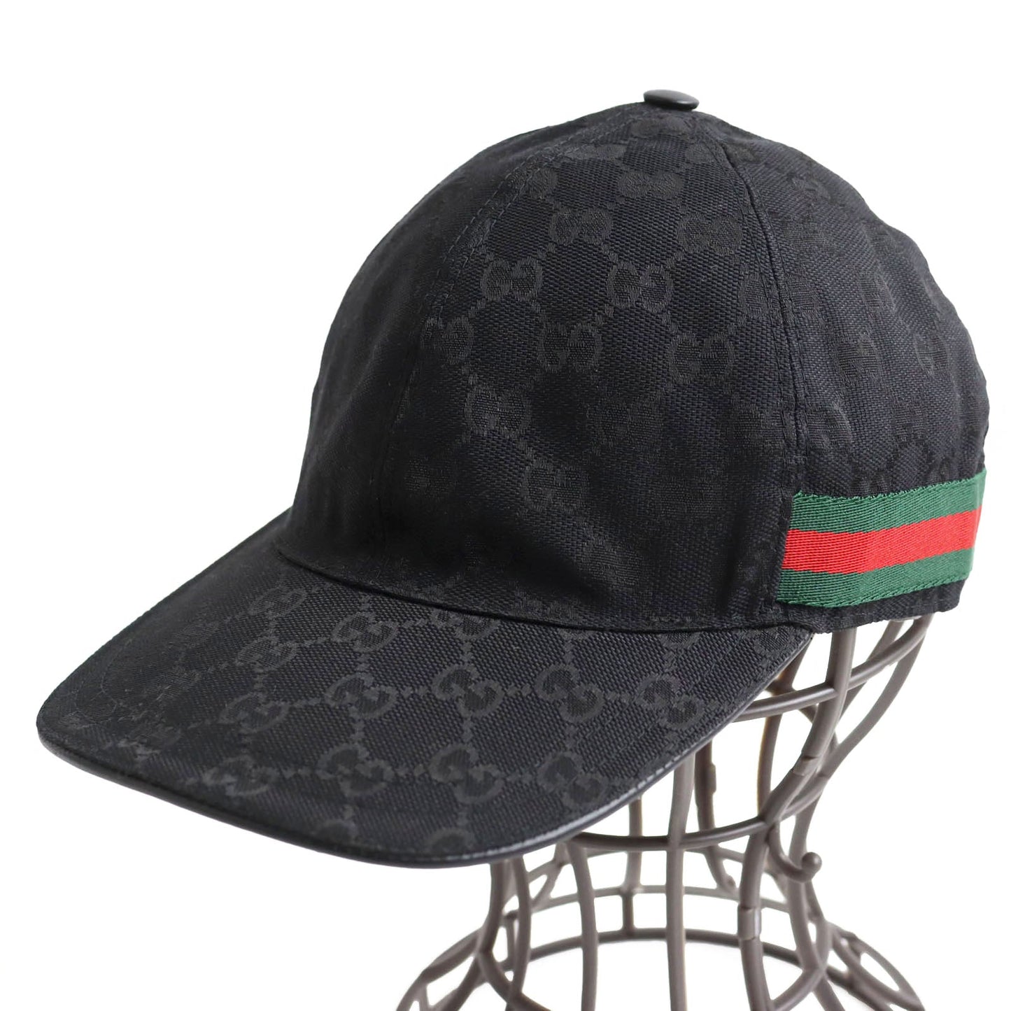 Luxury Gucci Trending 2025 Original GG Web Line Cap Black L