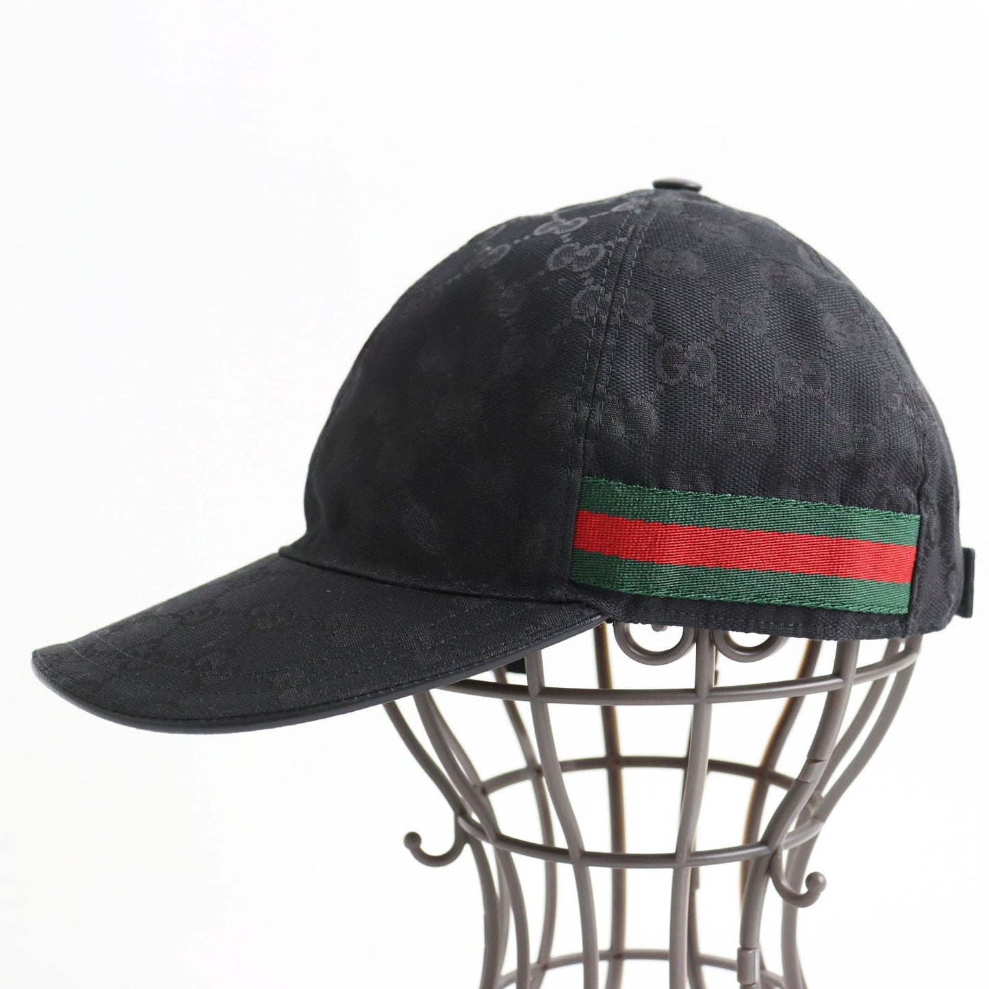 Luxury Gucci Trending 2025 Original GG Web Line Cap Black L