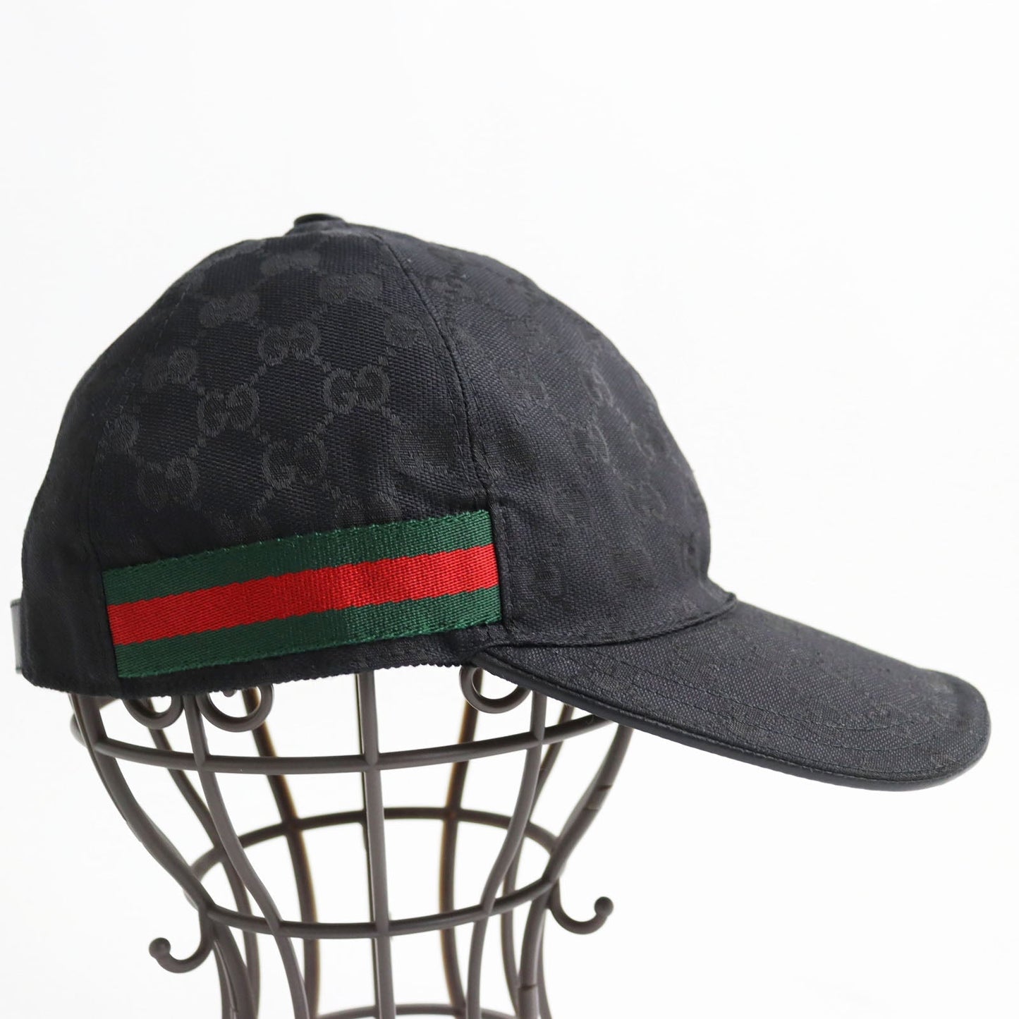 Luxury Gucci Trending 2025 Original GG Web Line Cap Black L