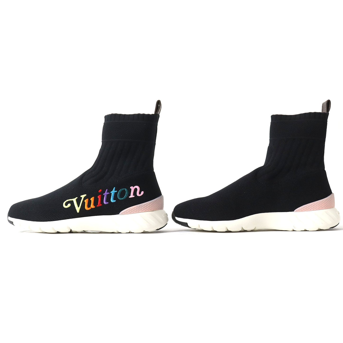 LOUIS VUITTON sneakers canvas Black x multicolor After game line 36