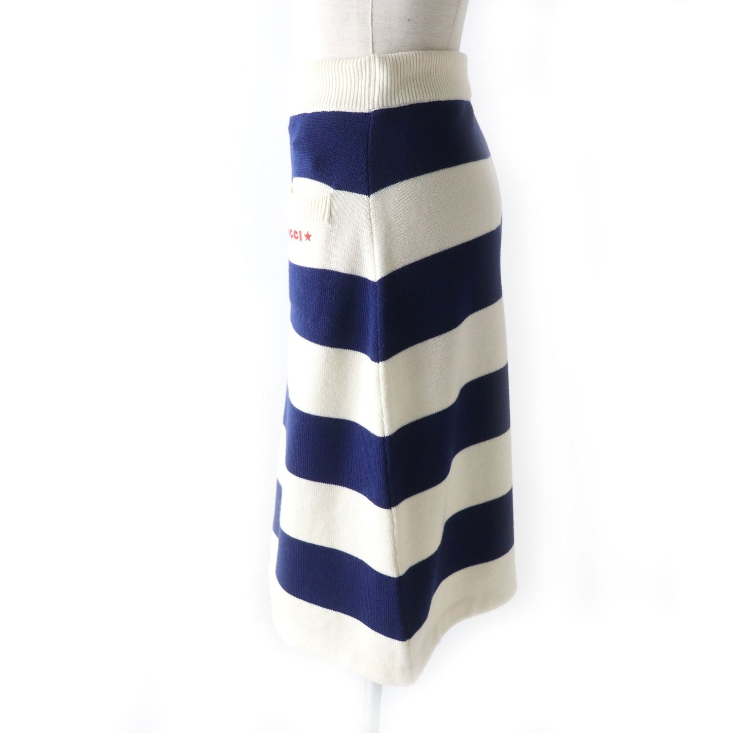 Luxury Gucci Trending 2025 Wool Striped Knit Skirt XS