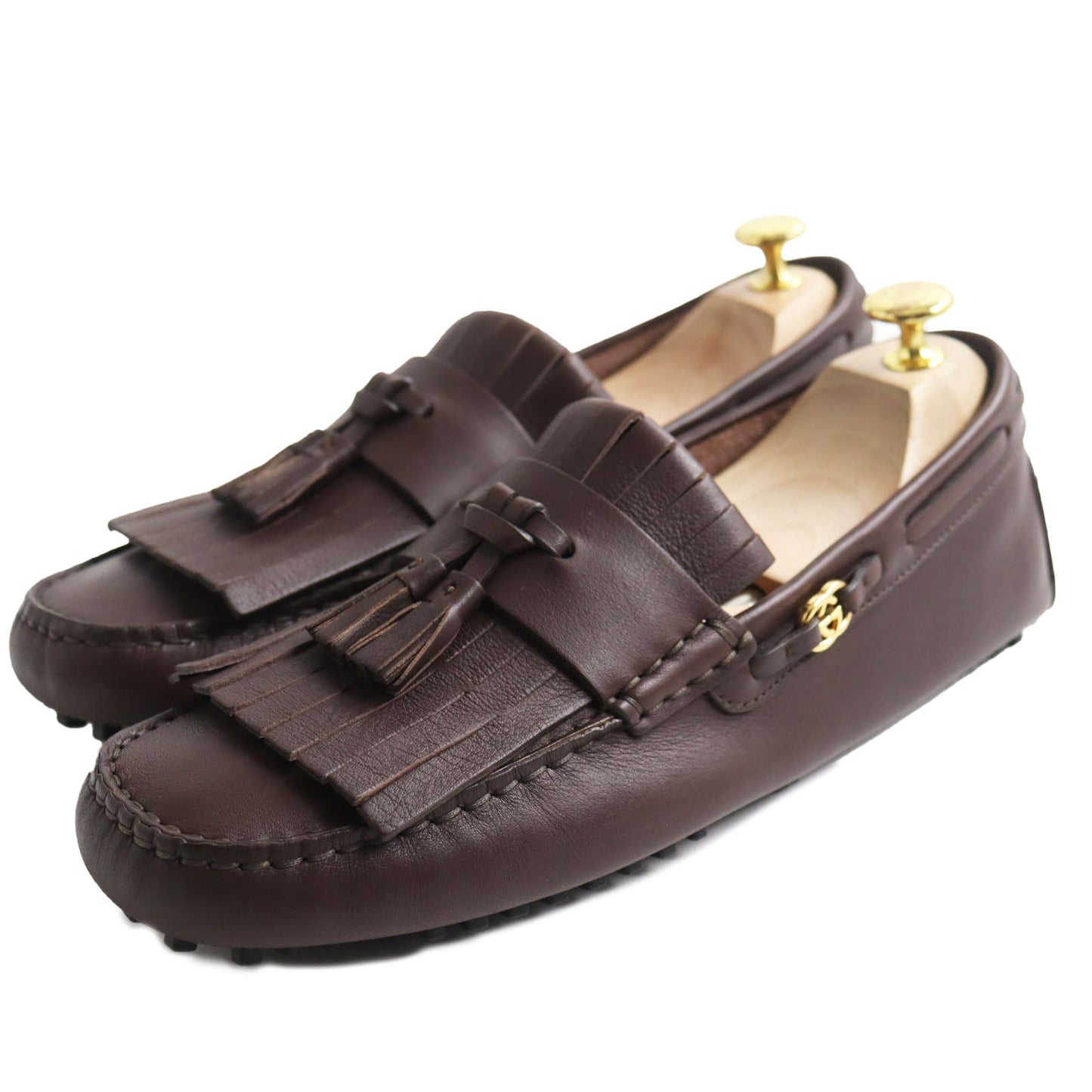 Luxury Gucci Trending 2025 Leather Loafers 7.5 Interlocking G
