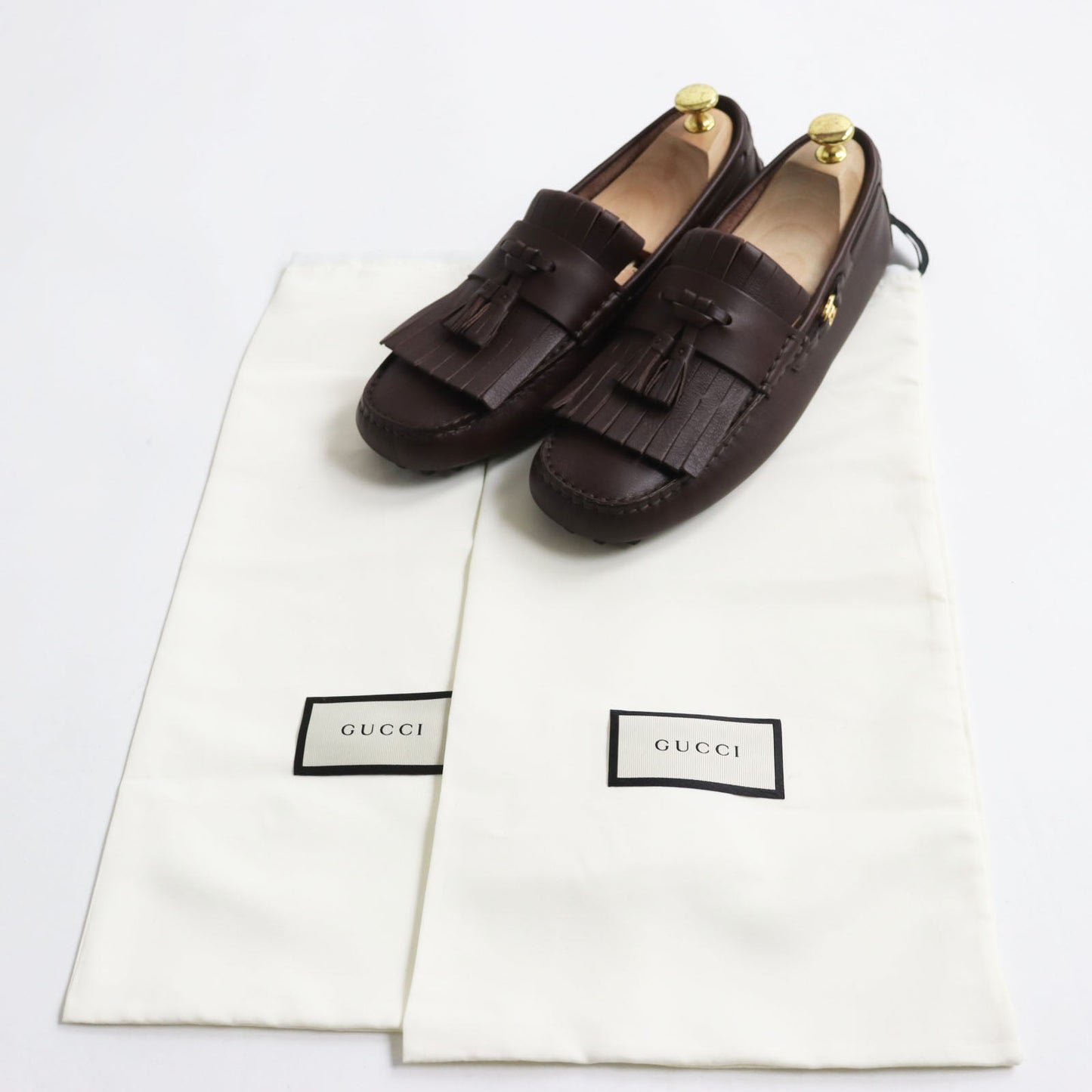 Luxury Gucci Trending 2025 Leather Loafers 7.5 Interlocking G