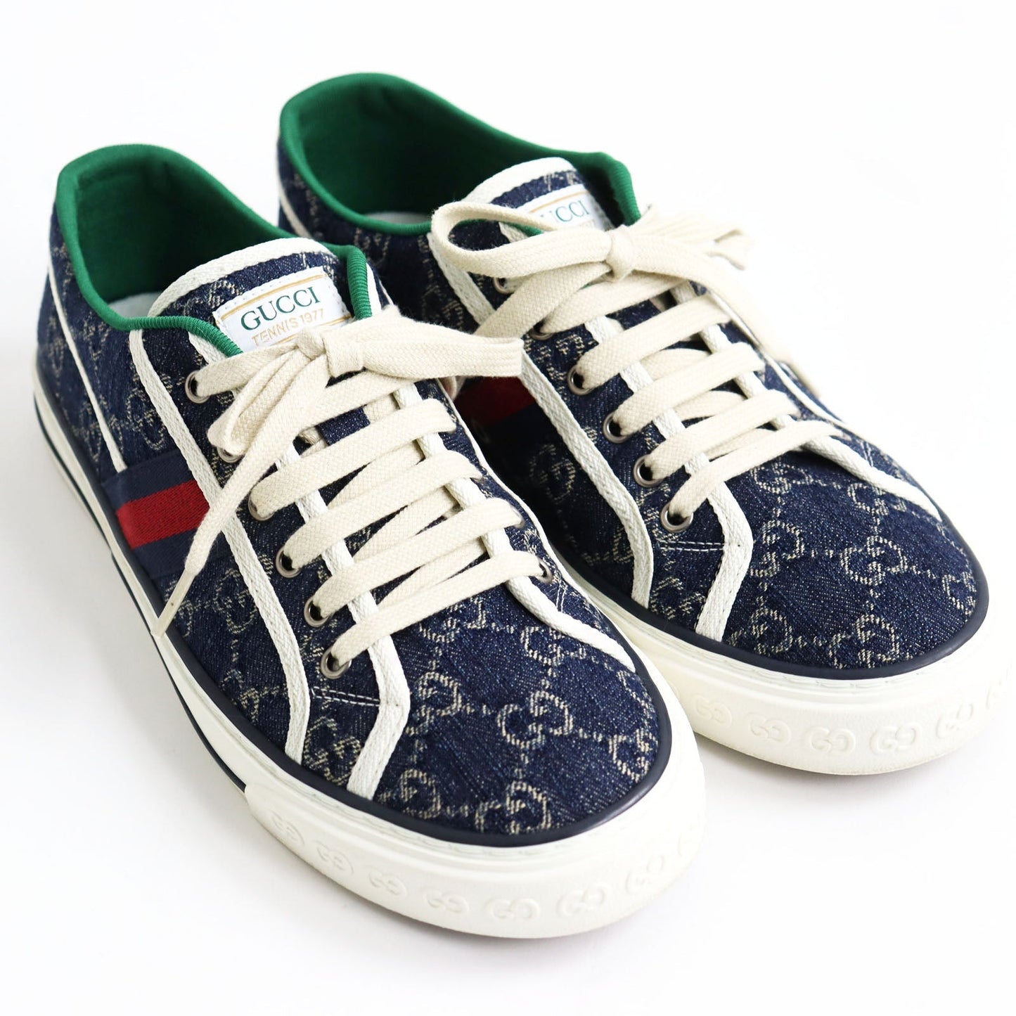 Luxury Gucci Trending 2025 Tennis 1977 GG Canvas Sneakers 7.5