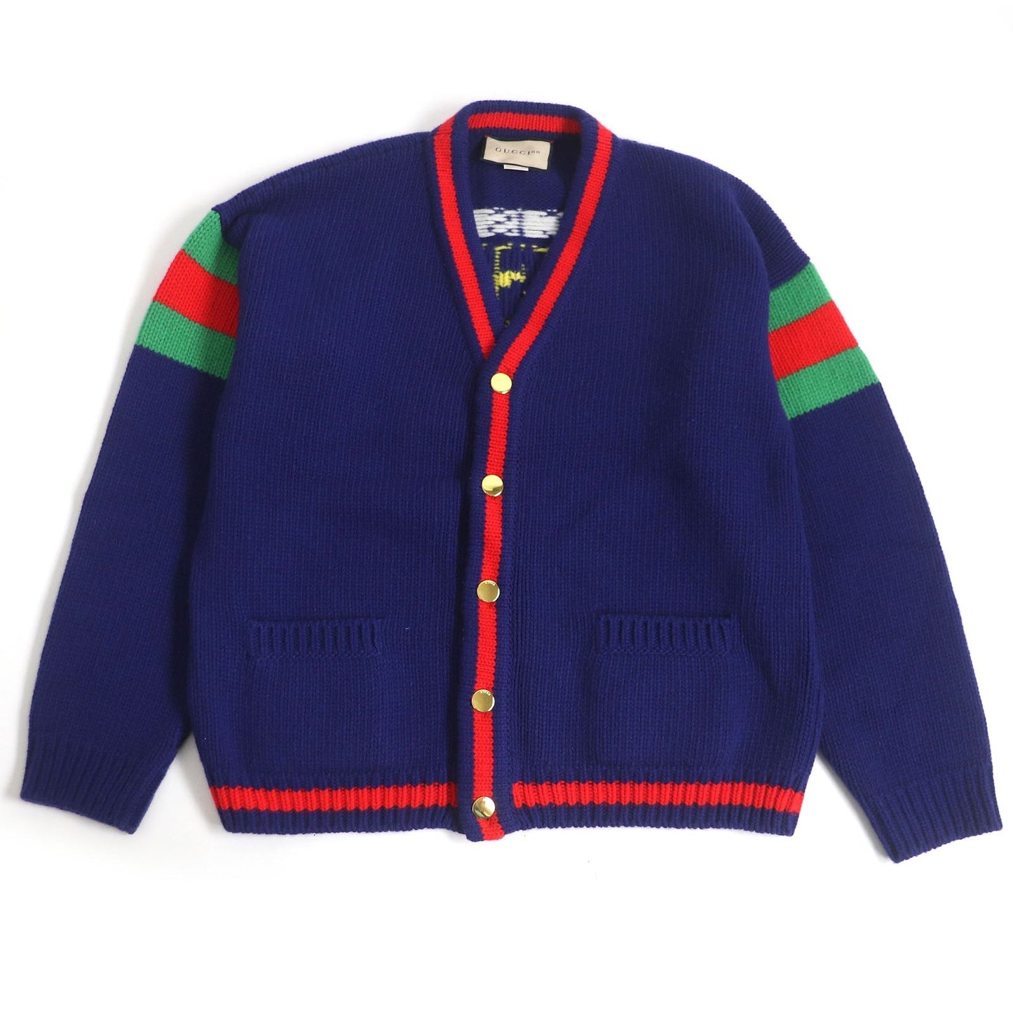 Luxury Gucci Trending 2025 100th Anniversary Logo Knit Cardigan