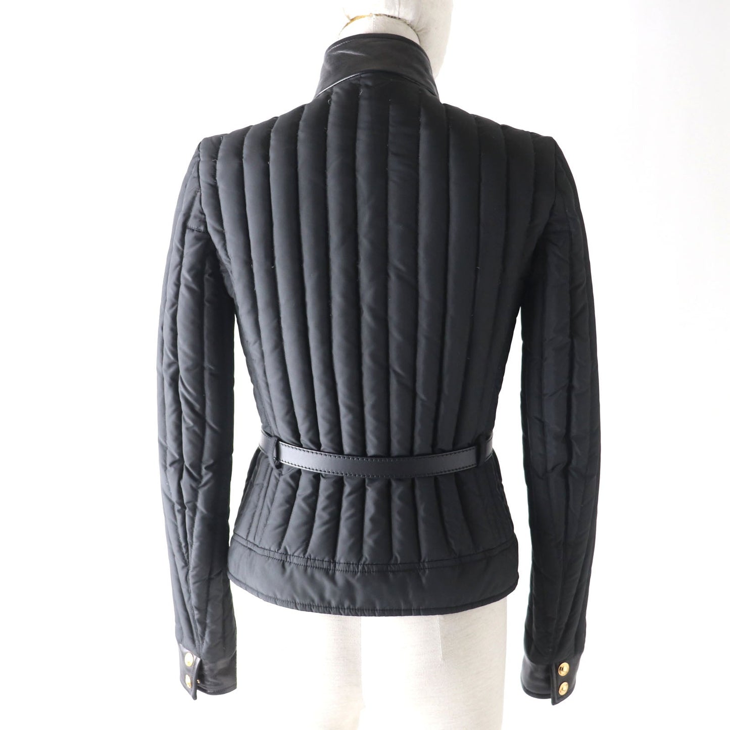 Luxury Gucci Trending 2025 GG Marmont Leather Down Jacket Black 38
