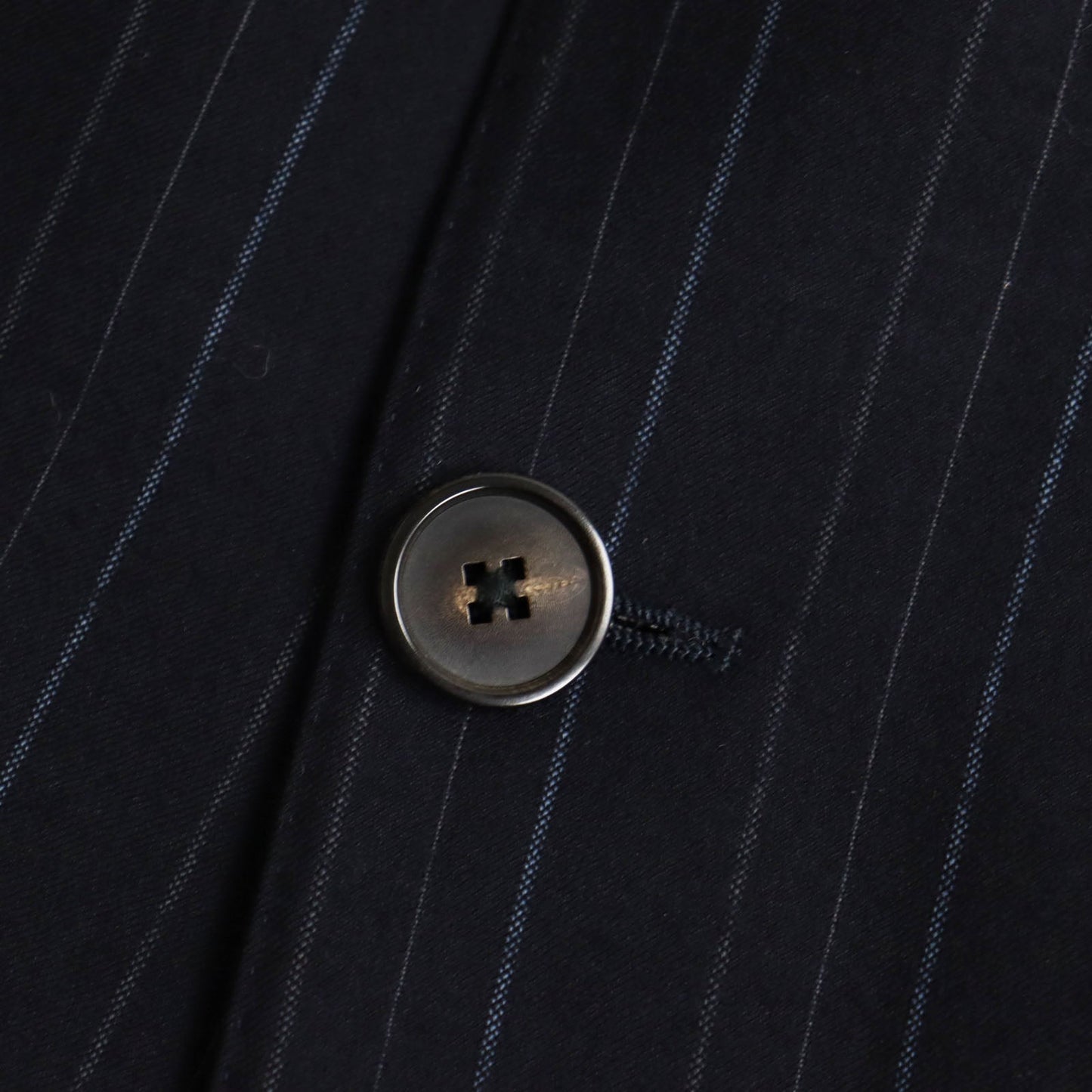 LOUIS VUITTON suit wool Navy Stripe Pattern Single Up and down setup 44