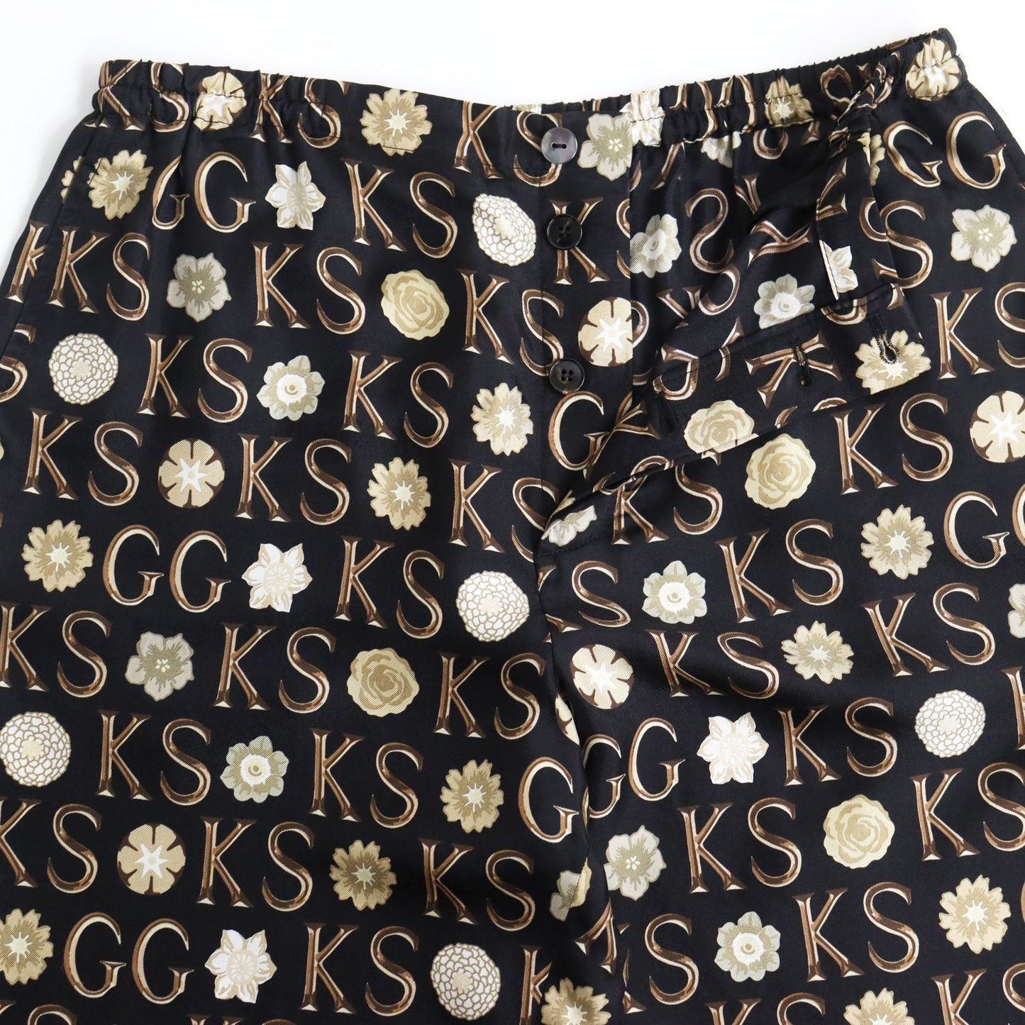 Luxury Gucci Trending 2025 Ken Scott Silk Floral Shorts Black 44