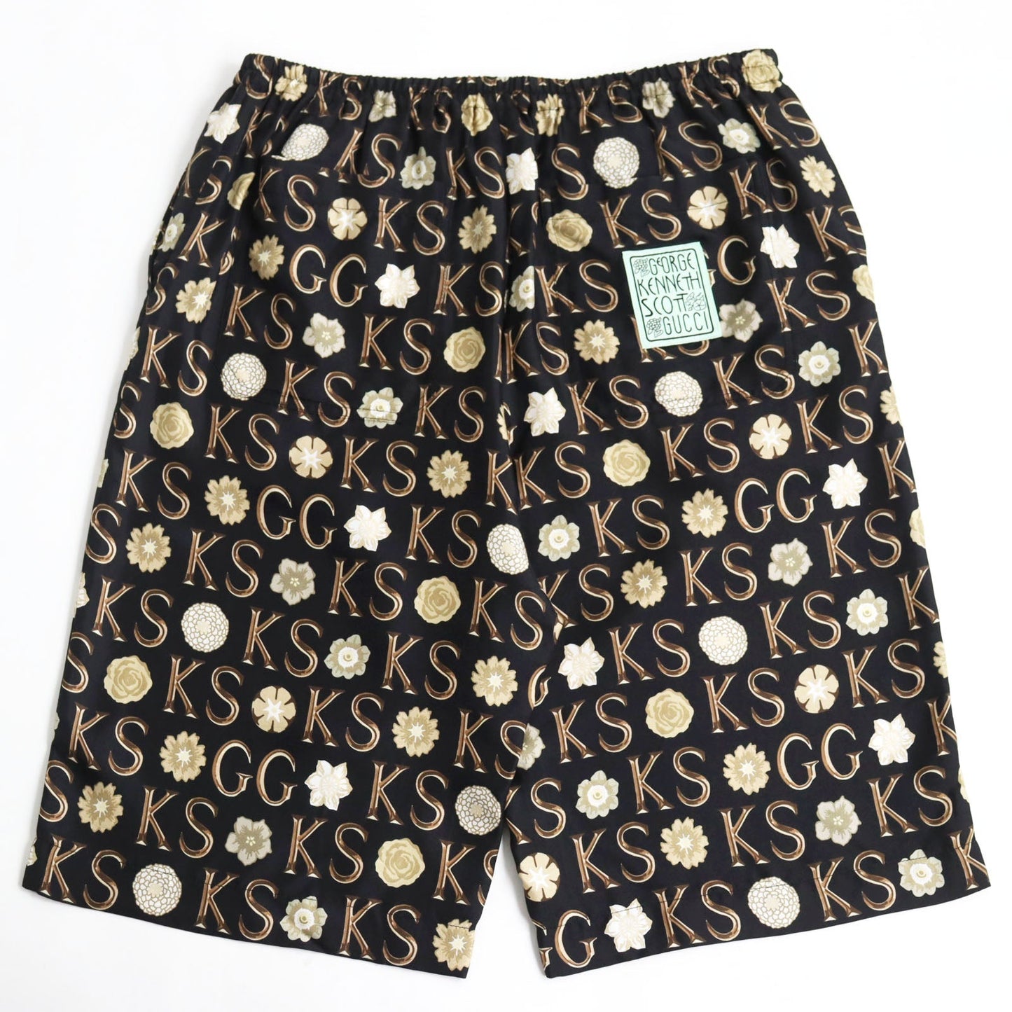 Luxury Gucci Trending 2025 Ken Scott Silk Floral Shorts Black 44