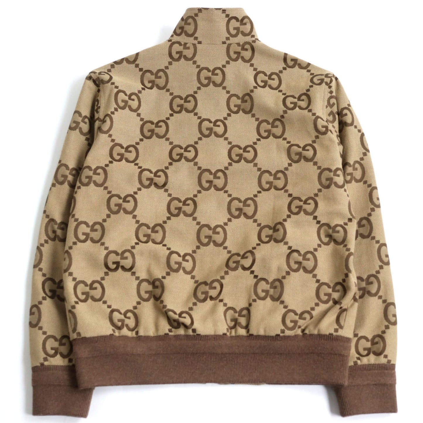 Luxury Gucci Trending 2025 GG Canvas Leather Blouson Beige Brown