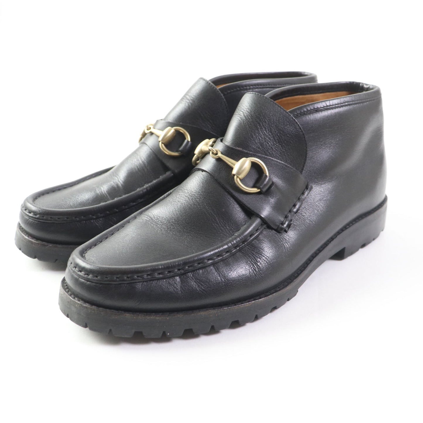 Luxury Gucci Trending 2025 Horsebit Leather Shoes Black 40.5