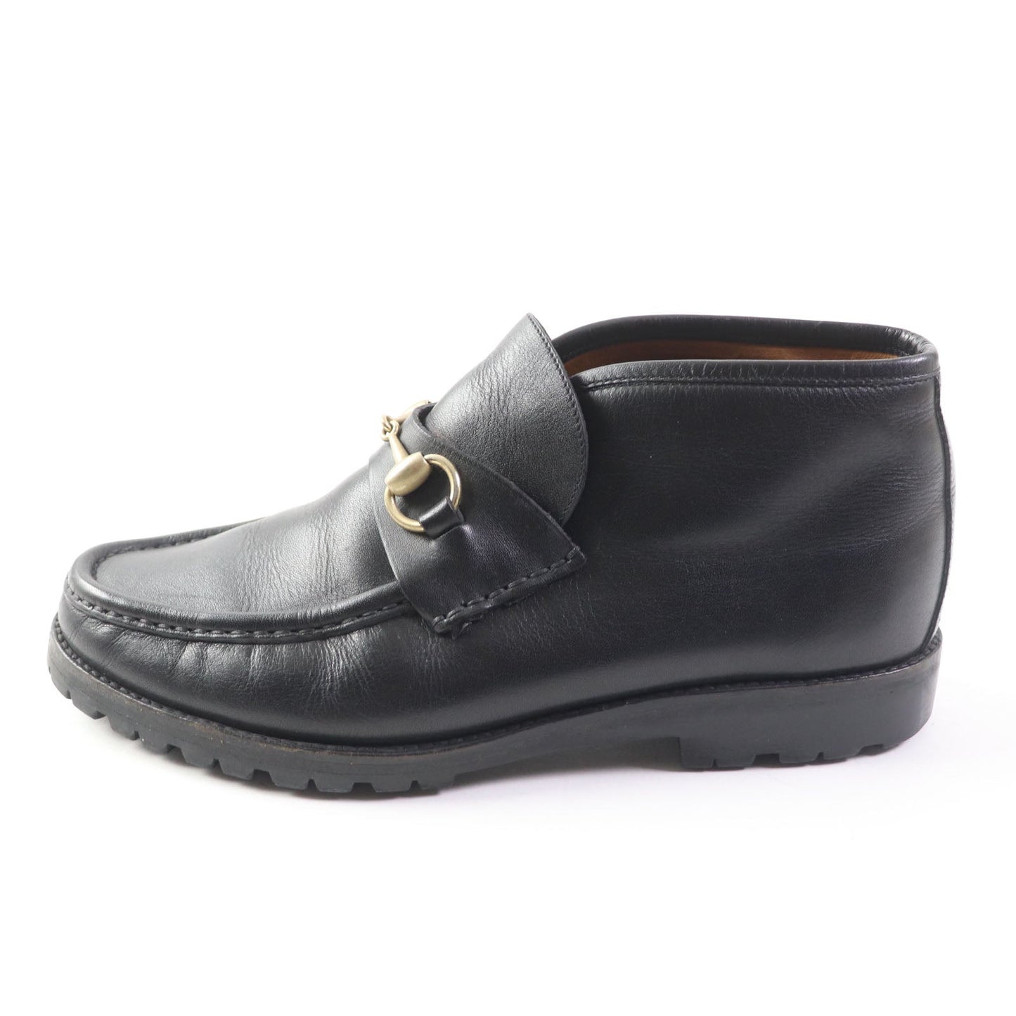 Luxury Gucci Trending 2025 Horsebit Leather Shoes Black 40.5