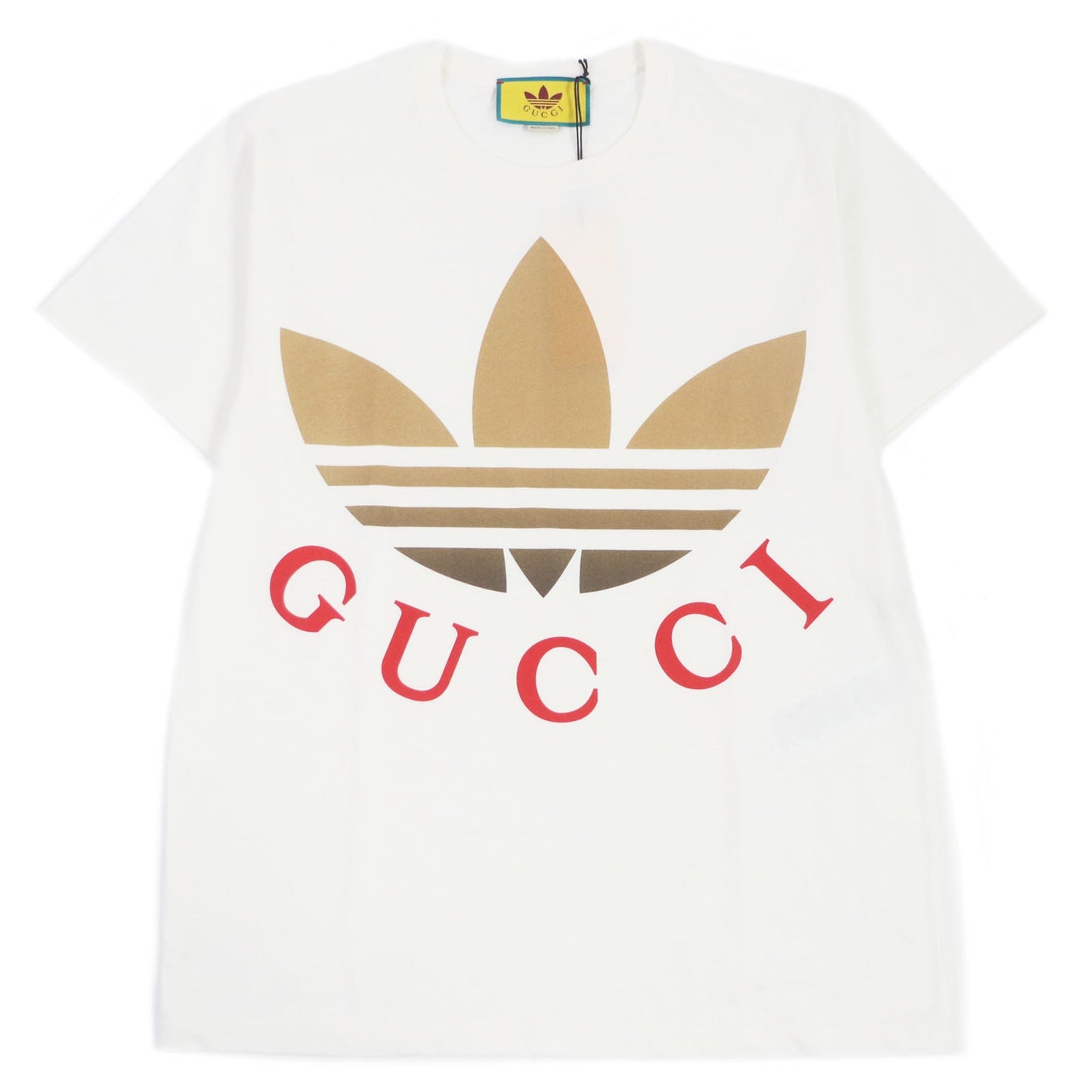 Luxury Gucci Trending 2025 Trefoil Logo Crew Neck T-shirt White S