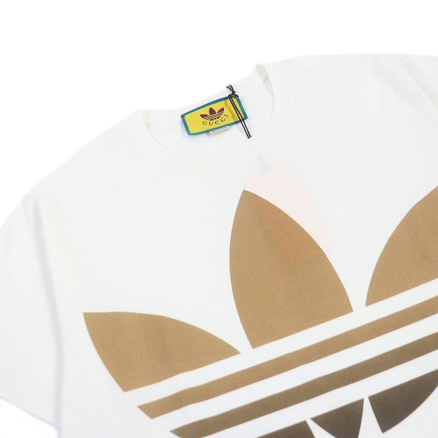 Luxury Gucci Trending 2025 Trefoil Logo Crew Neck T-shirt White S
