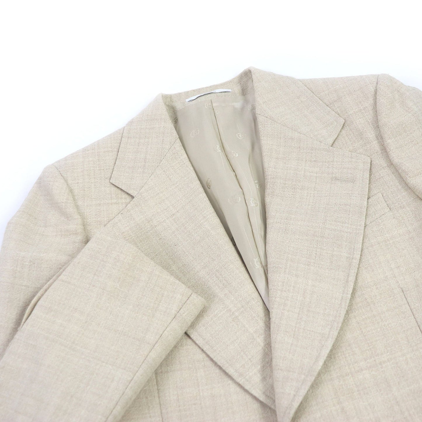Luxury Gucci Trending 2025 Wool Rayon Blazer Gold Button 44 Beige