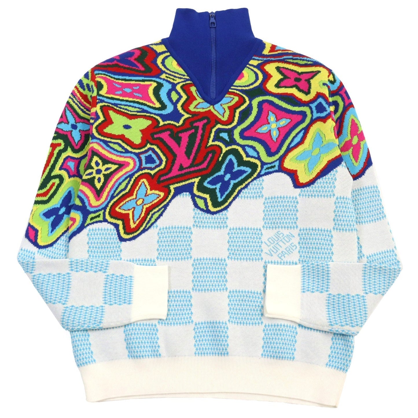 LOUIS VUITTON knit HKN79W cotton Multicolor All-over Pattern S