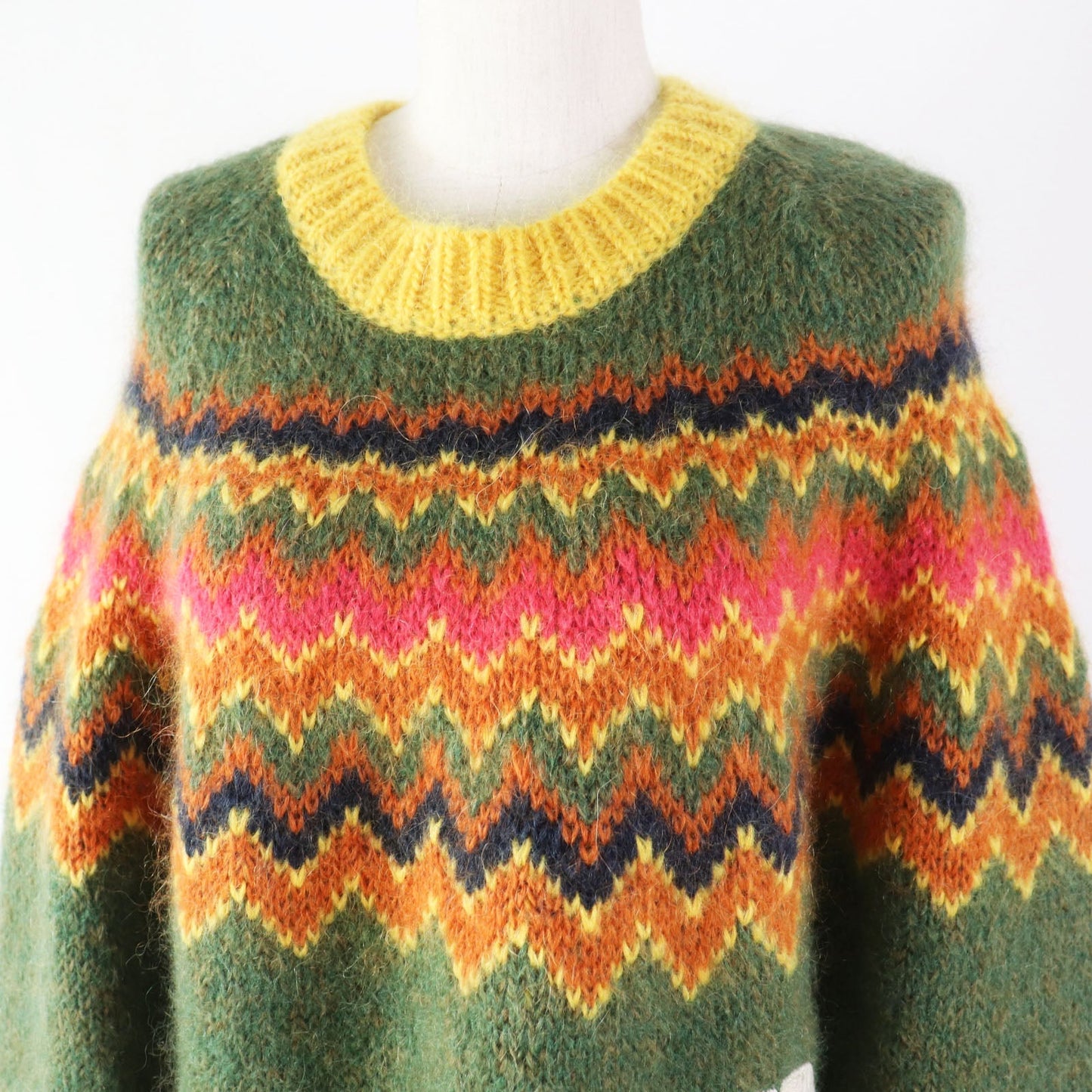 Luxury Gucci Trending 2025 North Face Mohair Nylon Jacquard Sweater M
