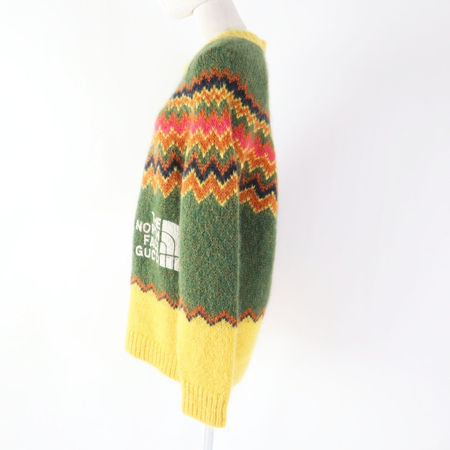 Luxury Gucci Trending 2025 North Face Mohair Nylon Jacquard Sweater M