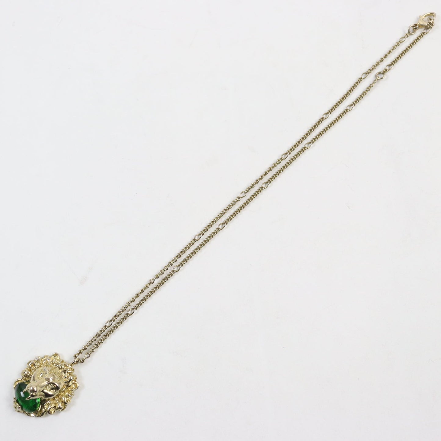 Luxury Gucci Trending 2025 Lion Head Stone Necklace Gold