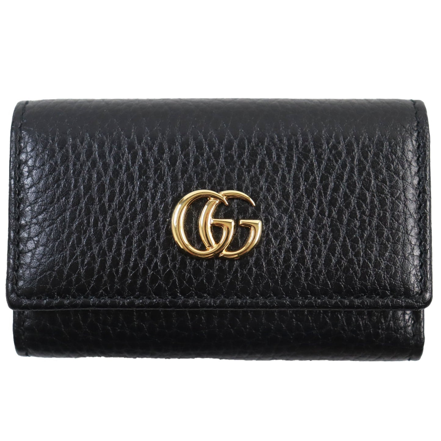 Luxury Gucci Trending 2025 GG Marmont Leather Key Holder 456118
